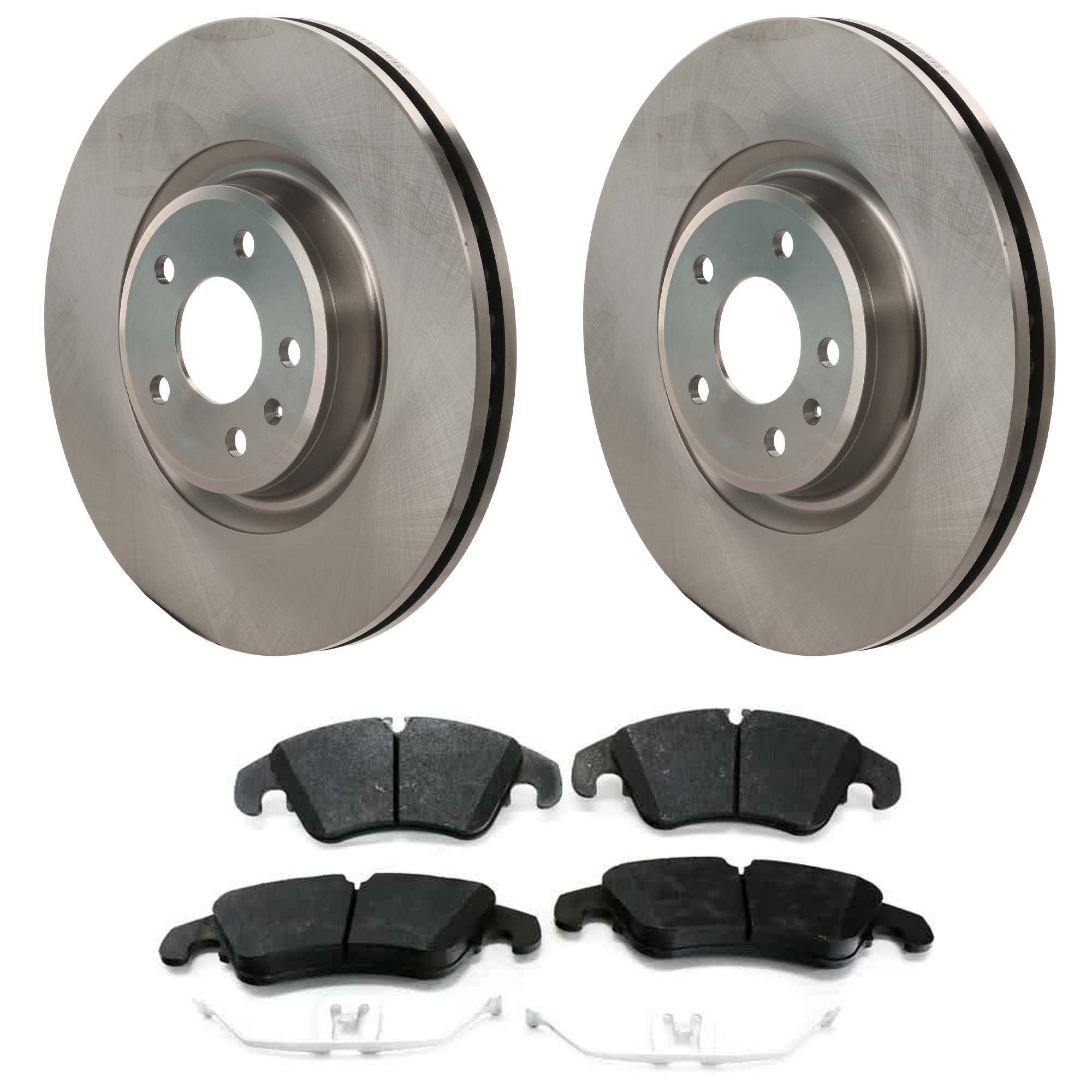 AM S5-12-17 S4-12-16 FRONT BRAKE DISC AND PAD KIT 2 Wheel Set 5 Lugs Semi Metallic with Brake Disc and Brake Pad Set SKU KIT 072924-03 OEM 4G0615301-8R0698151A
