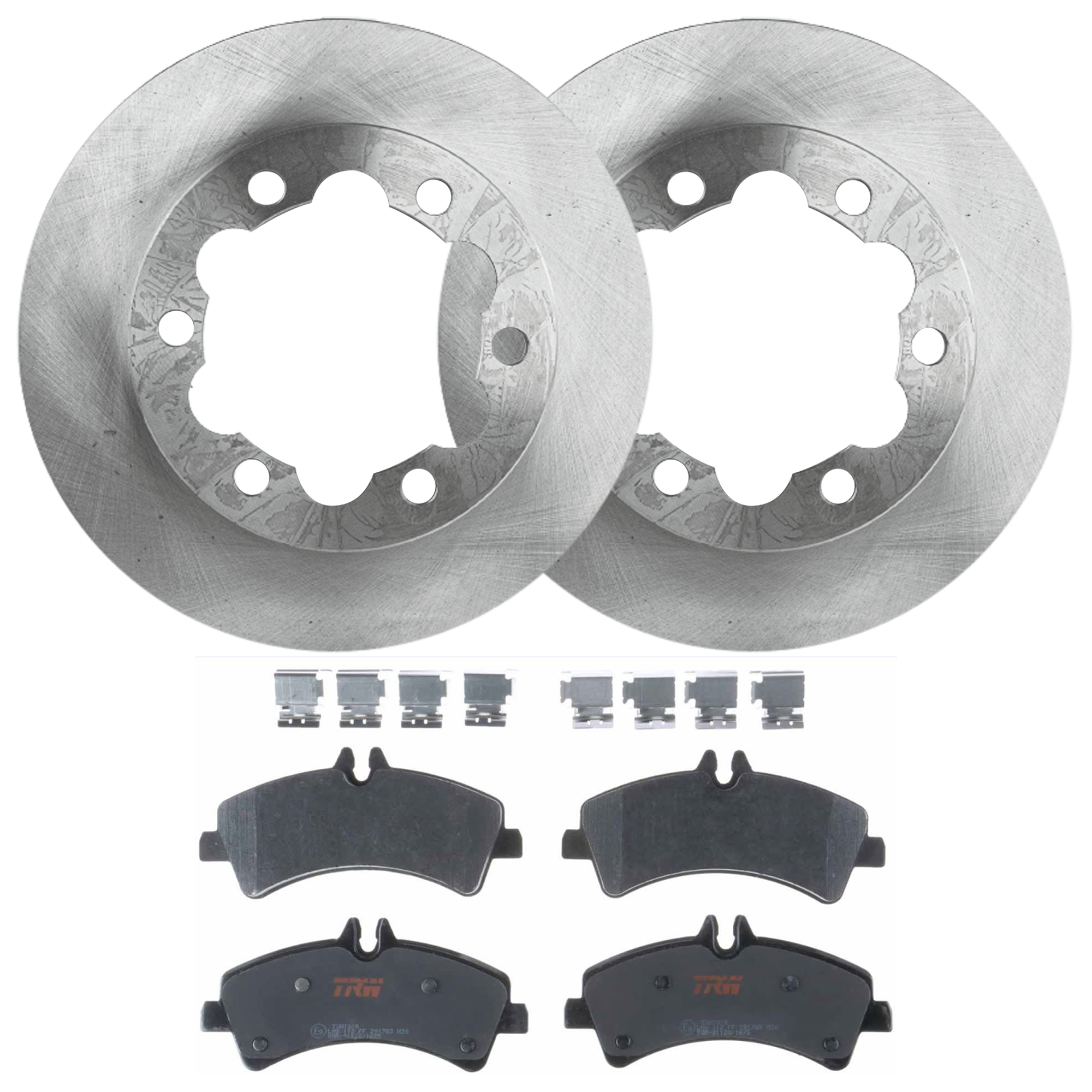 AM SPRINTER 3500-10-18 SPRINTER 3500-07-08 REAR BRAKE DISC AND PAD KIT 2 Wheel Set 6 Lugs Semi Metallic with Brake Disc and Brake Pad Set SKU KIT 072924-1521 OEM 9064230112-2E0615601-68013765A