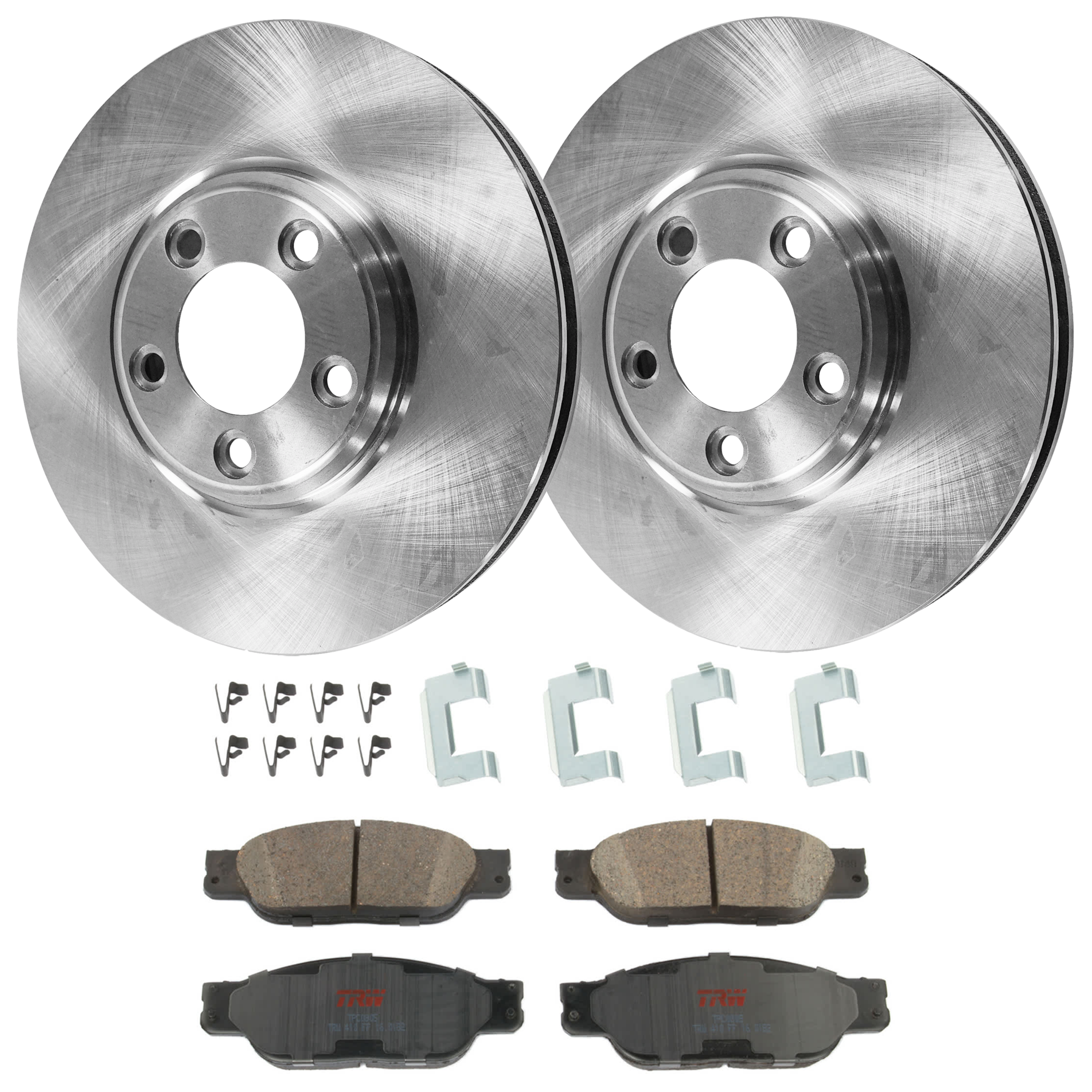 AM LS 00-05 THUNDERBIRD 02-05 FRONT BRAKE DISC AND PAD KIT 2 Wheel Set 5 Lugs Semi Metallic with Brake Disc and Brake Pad Set SKU KIT 072924-1926 OEM JLM20801 XW4Z2001AA