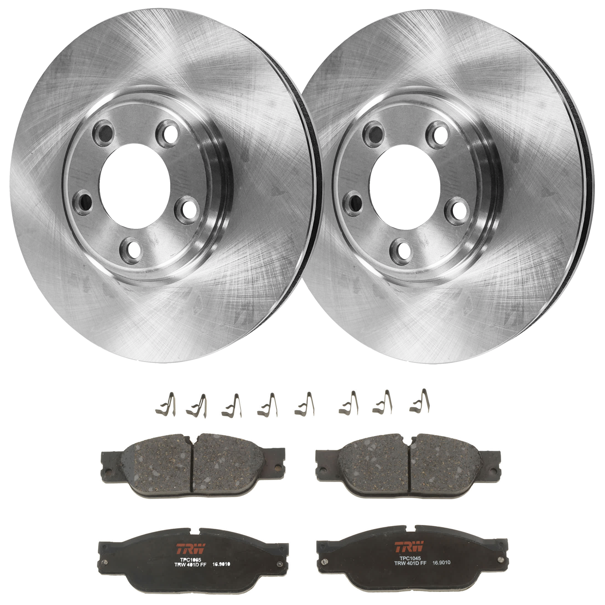 AM S TYPE 00-05 LS 06-06 FRONT BRAKE DISC AND PAD KIT 2 Wheel Set 5 Lugs Semi Metallic with Brake Disc and Brake Pad Set SKU KIT 072924-2389 OEM JLM20801-6W4Z2001BA