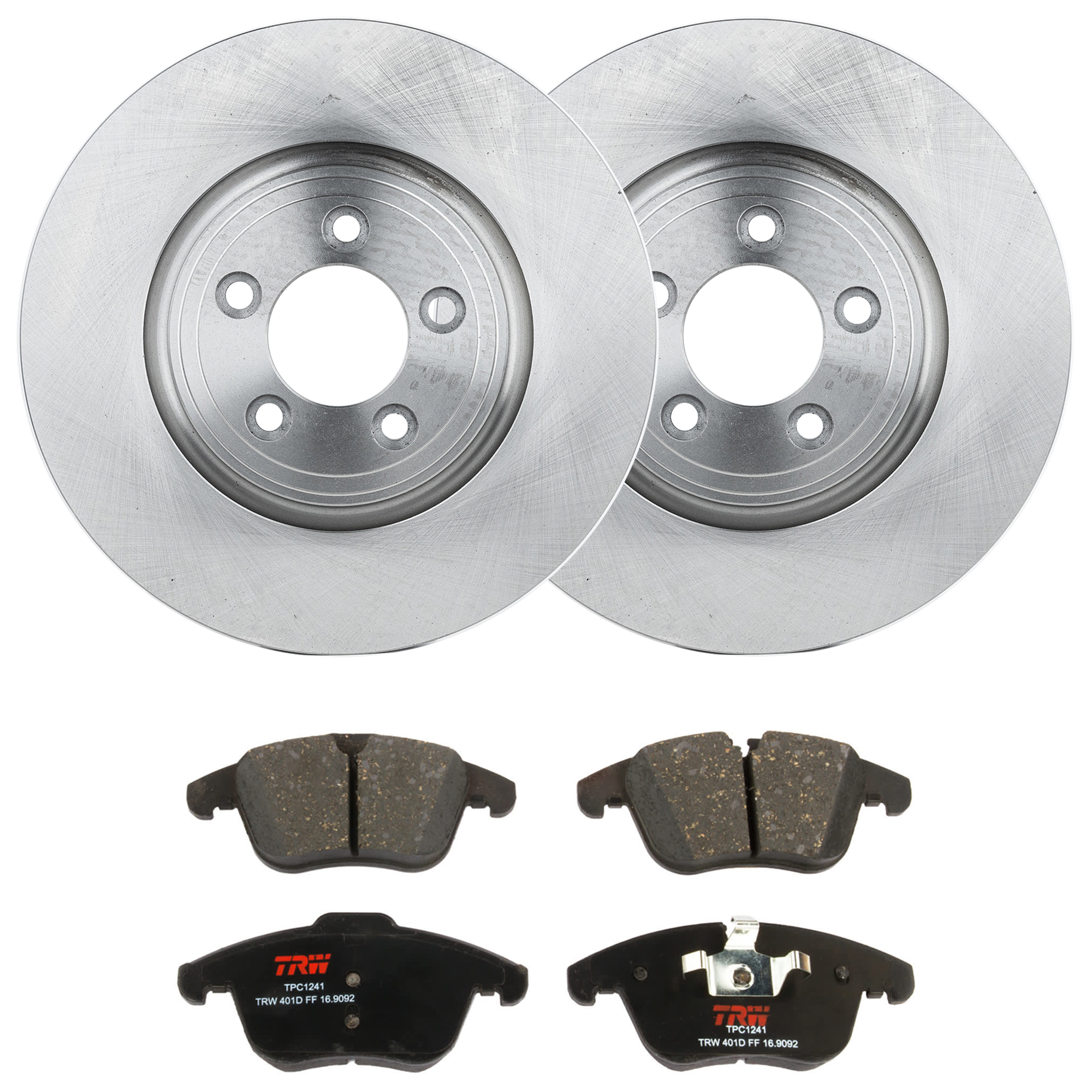 AM XF 09-15 XJ8-06-09 FRONT BRAKE DISC AND PAD KIT 2 Wheel Set 5 Lugs Semi Metallic with Brake Disc and Brake Pad Set SKU KIT 072924-2406 OEM 34383-45475-850056-900954-1212