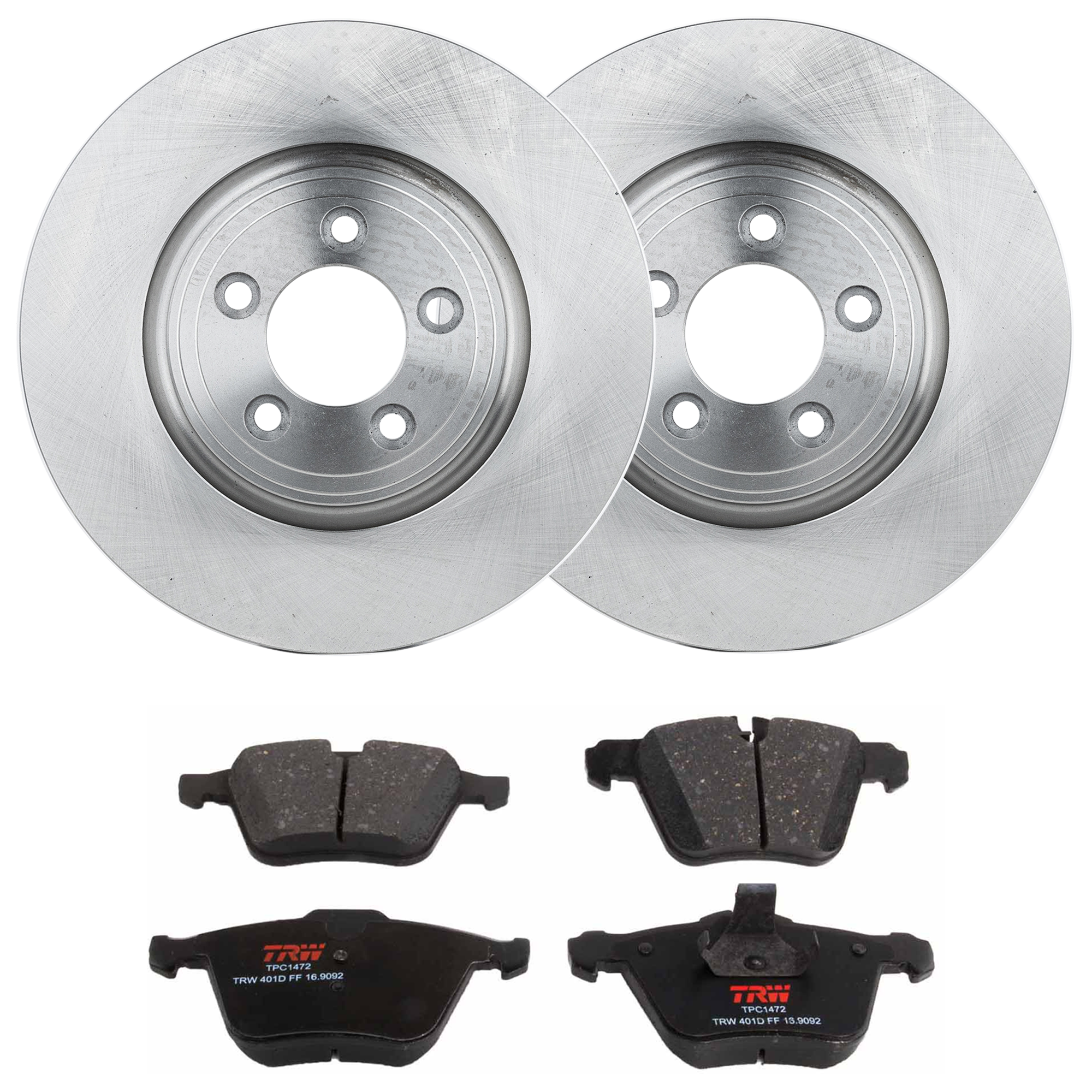 AM XF 13-15 FRONT BRAKE DISC AND PAD KIT 2 Wheel Set 5 Lugs Semi Metallic with Brake Disc and Brake Pad Set SKU KIT 072924-2431 OEM 34383-45475-850056-900954-1212