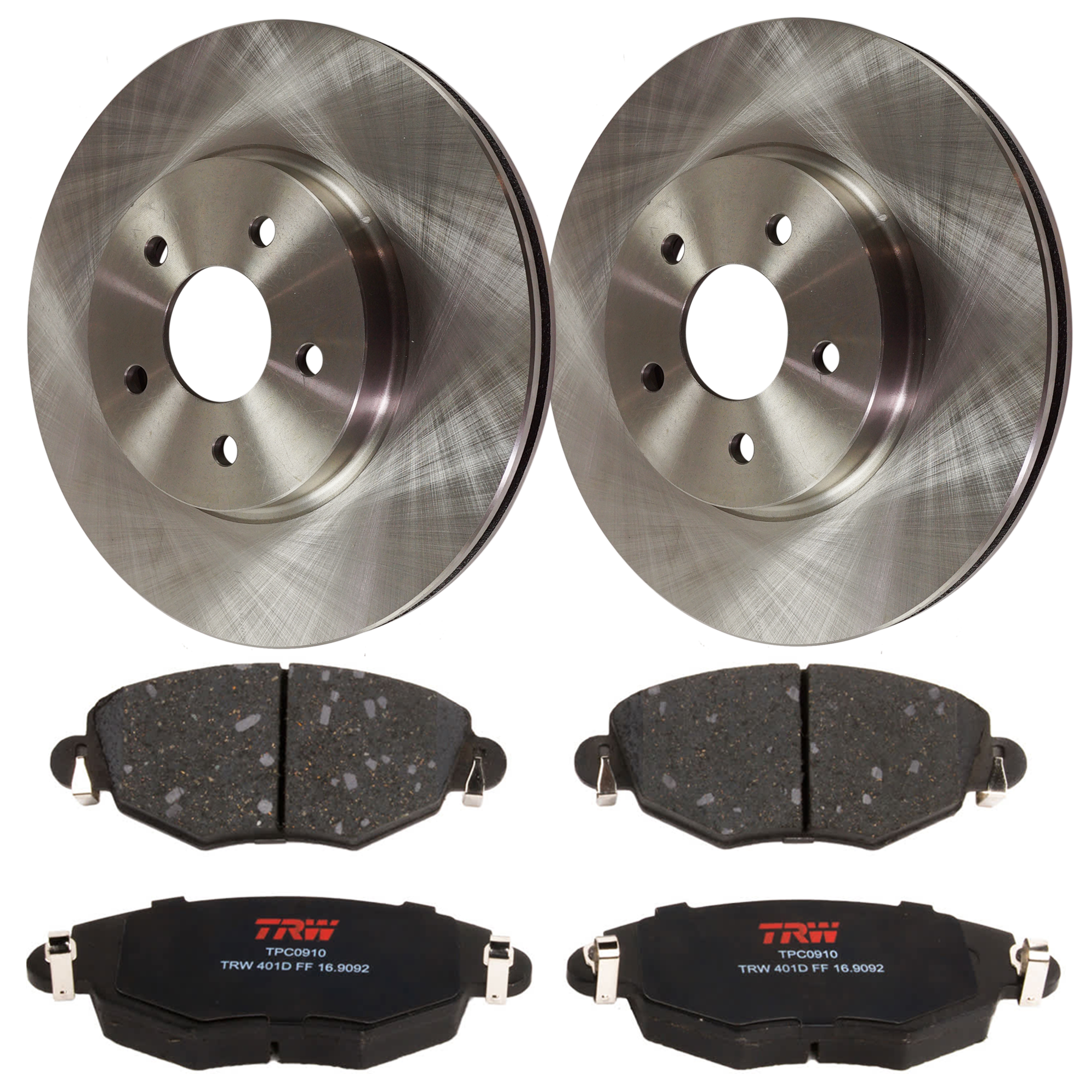 AM X TYPE 02-08 FRONT BRAKE DISC AND PAD KIT 2 Wheel Set 5 Lugs Semi Metallic with Brake Disc and Brake Pad Set SKU KIT 072924-2441 OEM 4179398 C2S48022