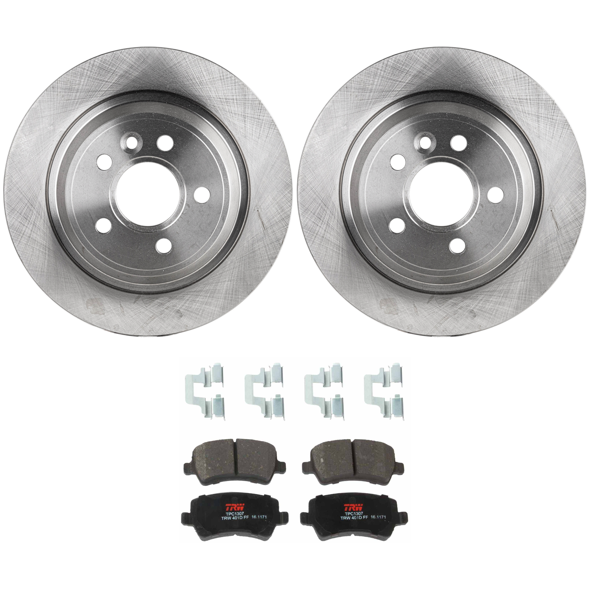 AM RANGE ROVER EVOQUE 12-15 REAR BRAKE DISC AND PAD KIT 2 Wheel Set 5 Lugs Semi Metallic with Brake Disc and Brake Pad Set SKU KIT 072924-3439 OEM 45590-850333-12122023-60011022