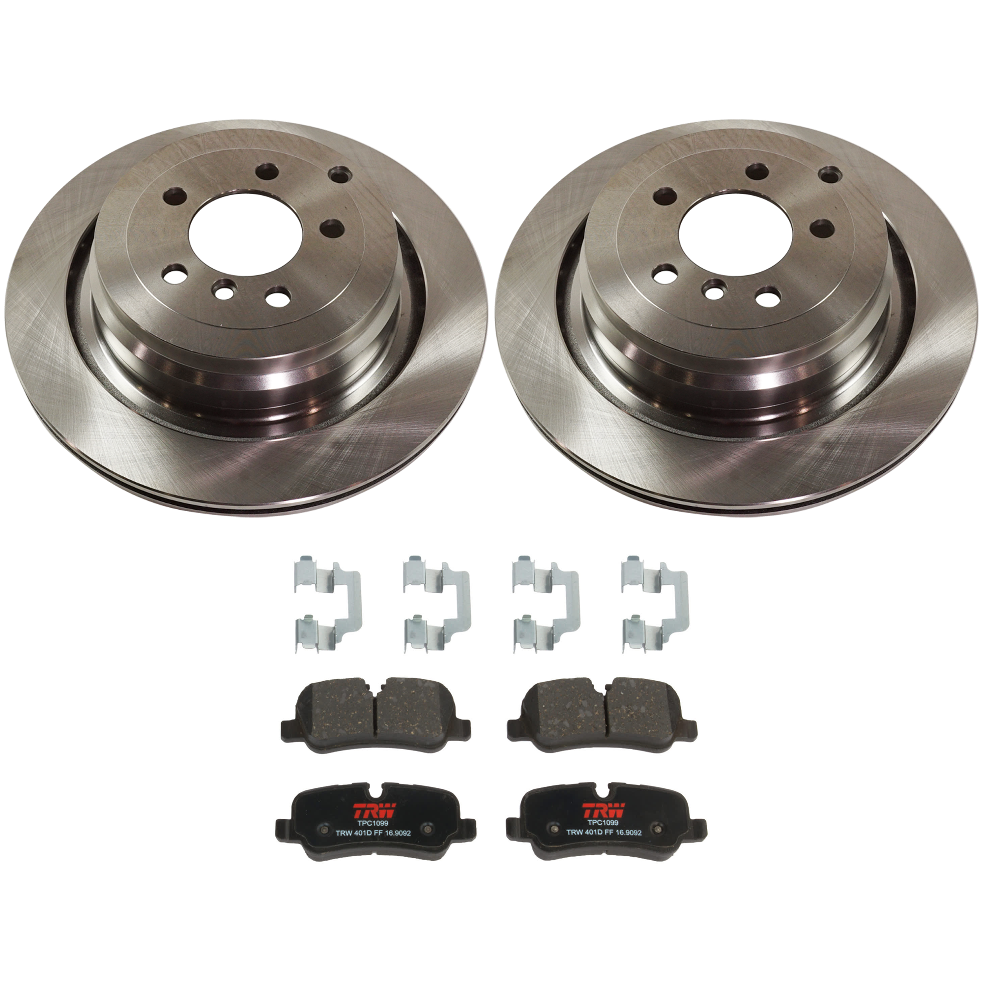 AM RANGE ROVER 06-12 REAR BRAKE DISC AND PAD KIT 2 Wheel Set 5 Lugs Semi Metallic with Brake Disc and Brake Pad Set SKU KIT 072924-3470 OEM 34332-45432-850055-900868-6001