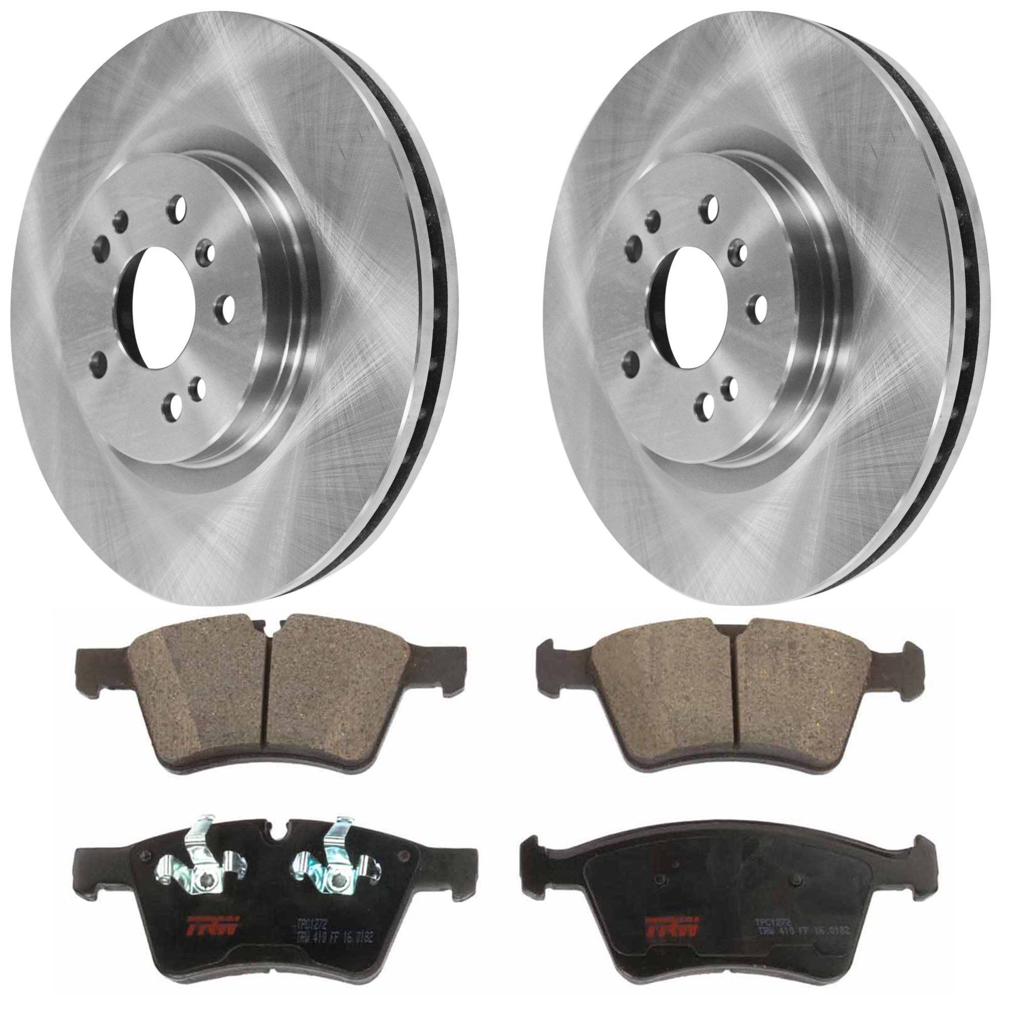 AM GL320-07-08 FRONT BRAKE DISC AND PAD KIT 2 Wheel Set 5 Lugs Semi Metallic with Brake Disc and Brake Pad Set SKU KIT 072924-3862 OEM 1644210412-1644211312-16442111