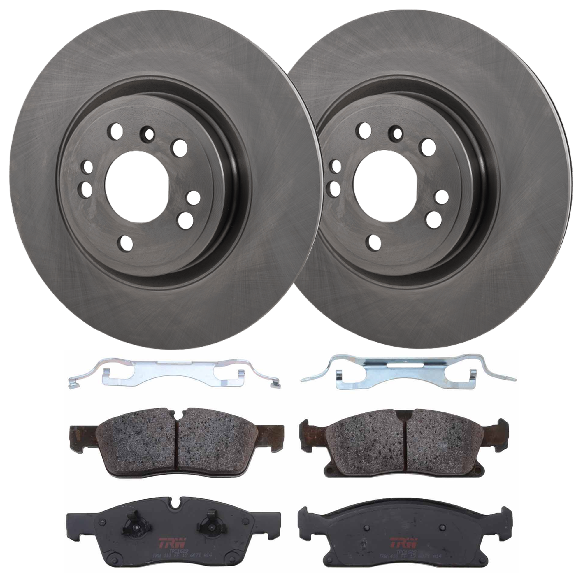 AM ML350-12-15 GLE350-16-18 FRONT BRAKE DISC AND PAD KIT 2 Wheel Set 5 Lugs Semi Metallic with Brake Disc and Brake Pad Set SKU KIT 072924-3877 OEM 1664210612-0074208120