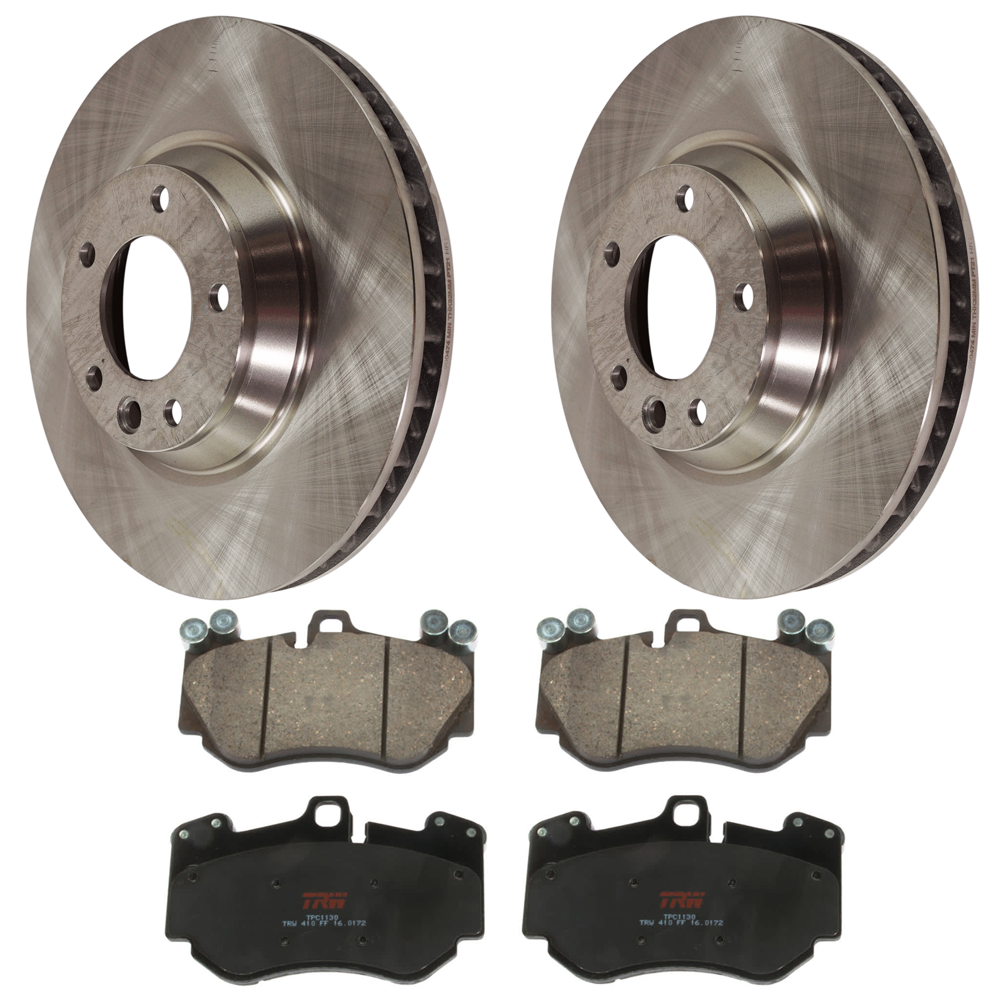 AM CAYENNE 05-10 FRONT BRAKE DISC AND PAD KIT 2 Wheel Set 5 Lugs Semi Metallic with Brake Disc and Brake Pad Set SKU KIT 072924-4394 OEM 7L6615302E 95535140250-7L86153