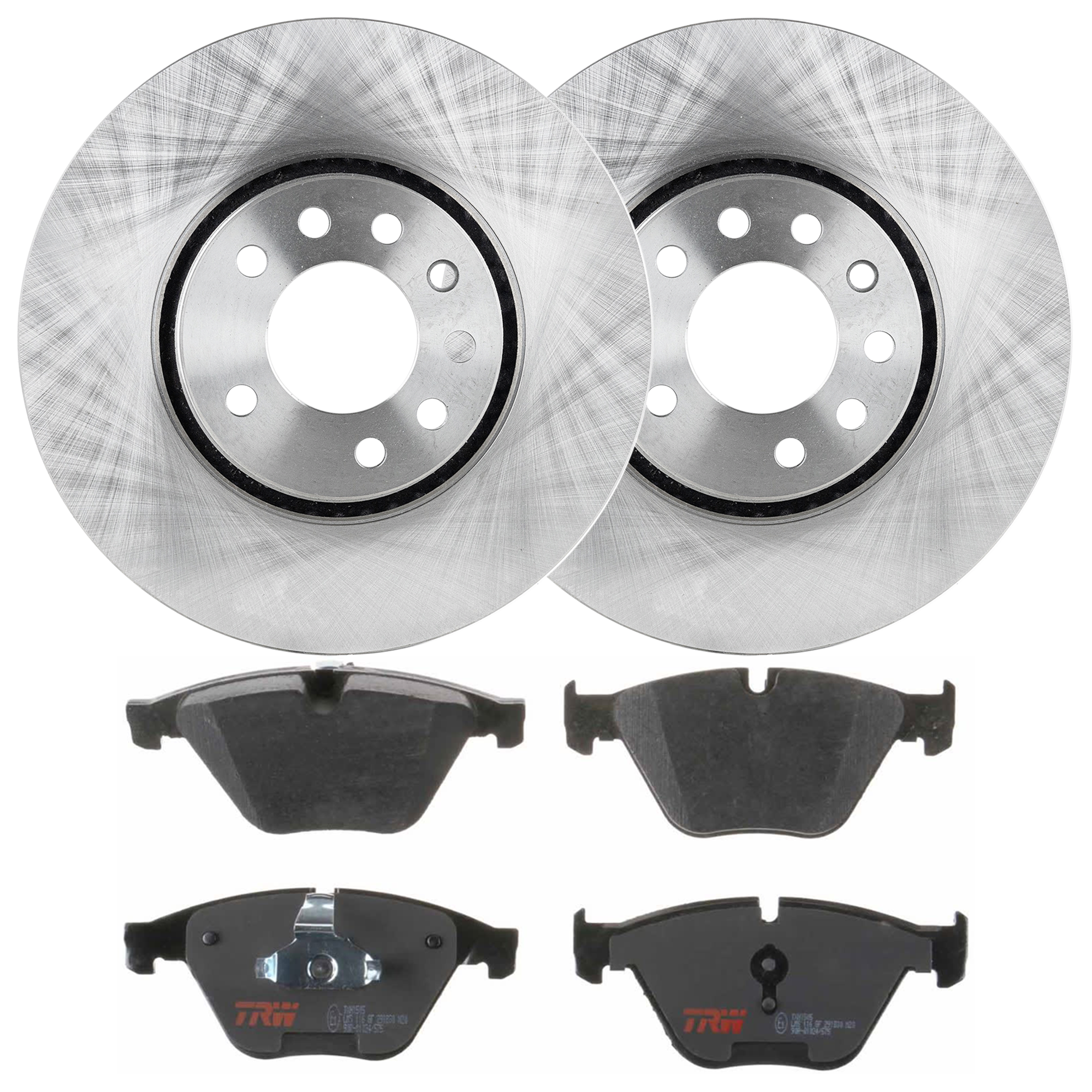 AM 9-3-03-03 FRONT BRAKE DISC AND PAD KIT 2 Wheel Set 5 Lugs Semi Metallic with Brake Disc and Brake Pad Set SKU KIT 072924-4441 OEM 569004-93171500-5232350