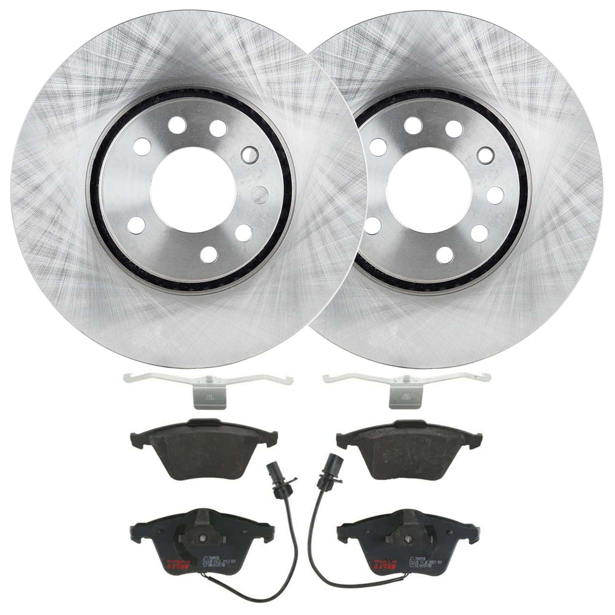 AM 9-3-08-11-9-3X 10-11 FRONT BRAKE DISC AND PAD KIT 2 Wheel Set 5 Lugs Semi Metallic with Brake Disc and Brake Pad Set SKU KIT 072924-4453 OEM 569004-93171500-93195754