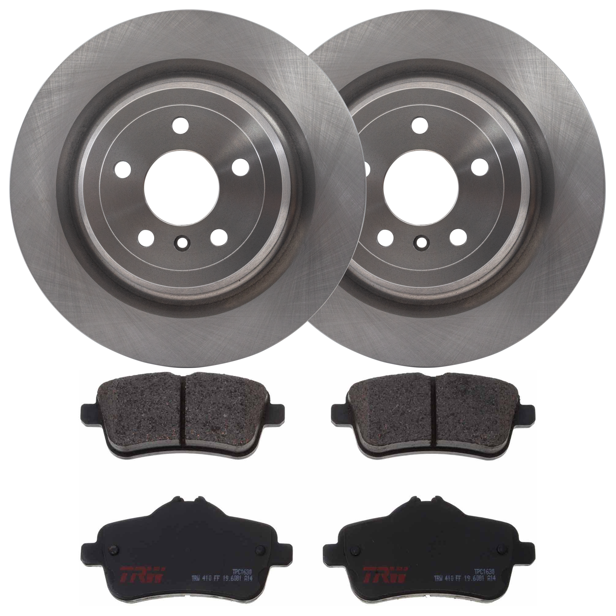 AM GL350-13-16 GL450-14-16 REAR BRAKE DISC AND PAD KIT 2 Wheel Set 5 Lugs Semi Metallic with Brake Disc and Brake Pad Set SKU KIT 072924-4865 OEM 45621-850450-12135147-60063150