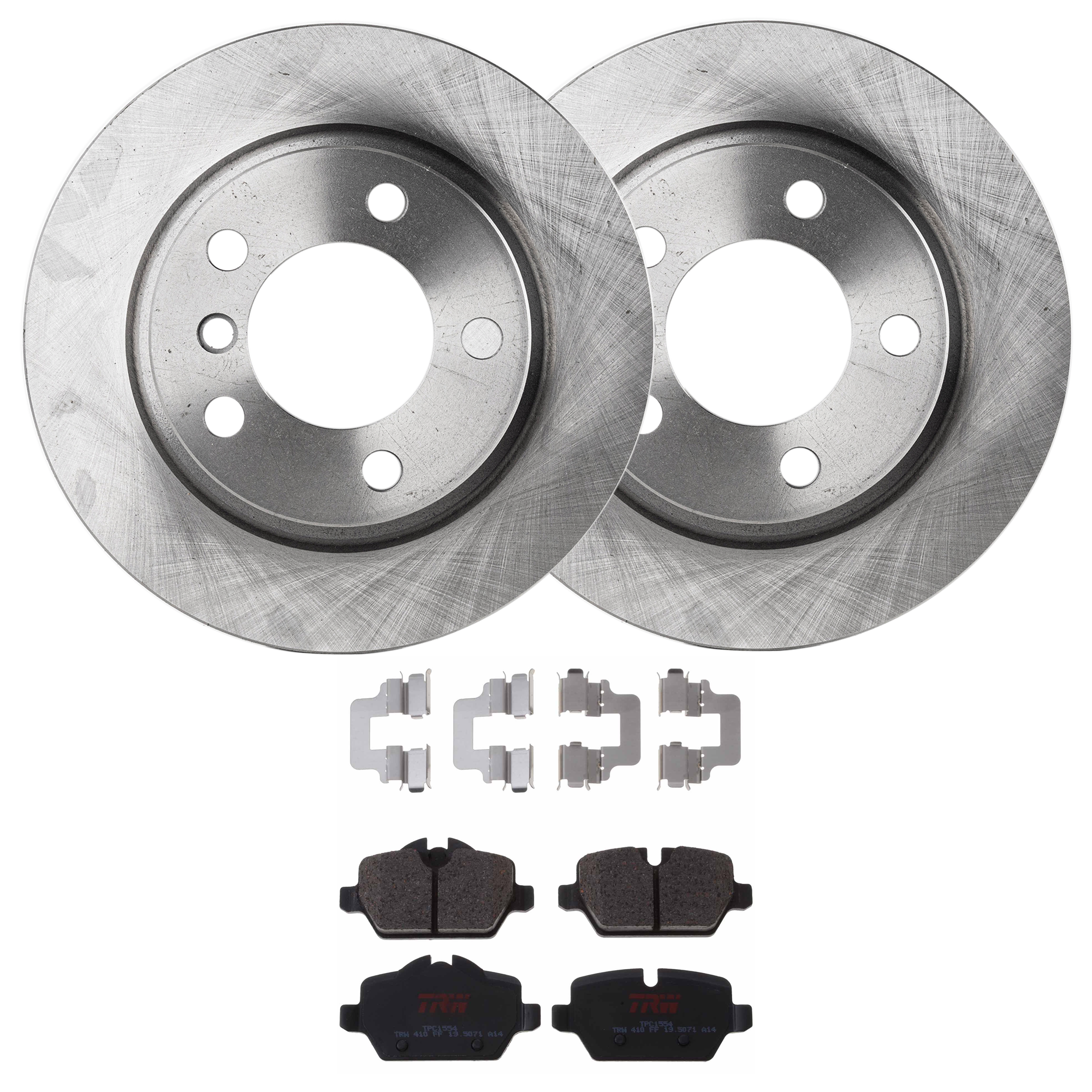 AM COOPER COUNTRYMAN 11-16 COOPER PACEMAN 13-16 REAR BRAKE DISC AND PAD KIT 2 Wheel Set 5 Lugs Semi Metallic with Brake Disc and Brake Pad Set SKU KIT 072924-4953 OEM 45574-850330-60032010-45574G 9