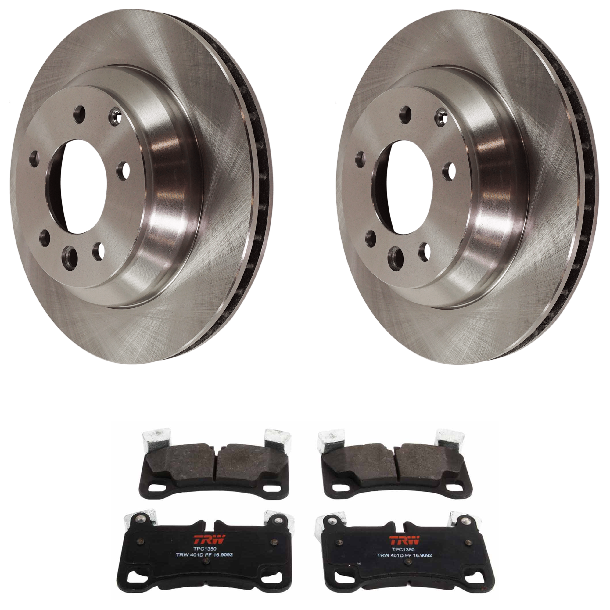 AM CAYENNE 08-10 REAR BRAKE DISC AND PAD KIT 2 Wheel Set 5 Lugs Semi Metallic with Brake Disc and Brake Pad Set SKU KIT 072924-5201 OEM 7L6615601D 95535240130-7L86156
