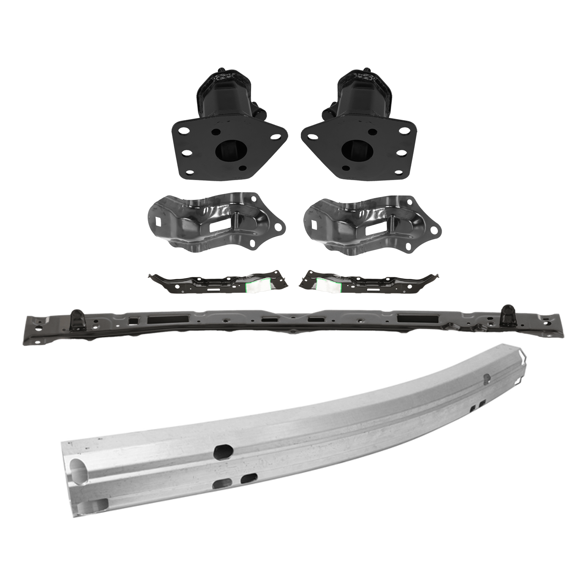 AM TUNDRA 07-09 FRONT REINFORCEMENT Impact Bar Aluminum 8 pc Kit with Bumper Bracket and Bumper Retainer SKU KIT 072924 C1028 Partslink TO1006215 TO1065103 TO1067168 TO1067162 TO1066162 TO1032108 TO1033108 TO1010102 OEM 521310C030-521430C030-520250C0