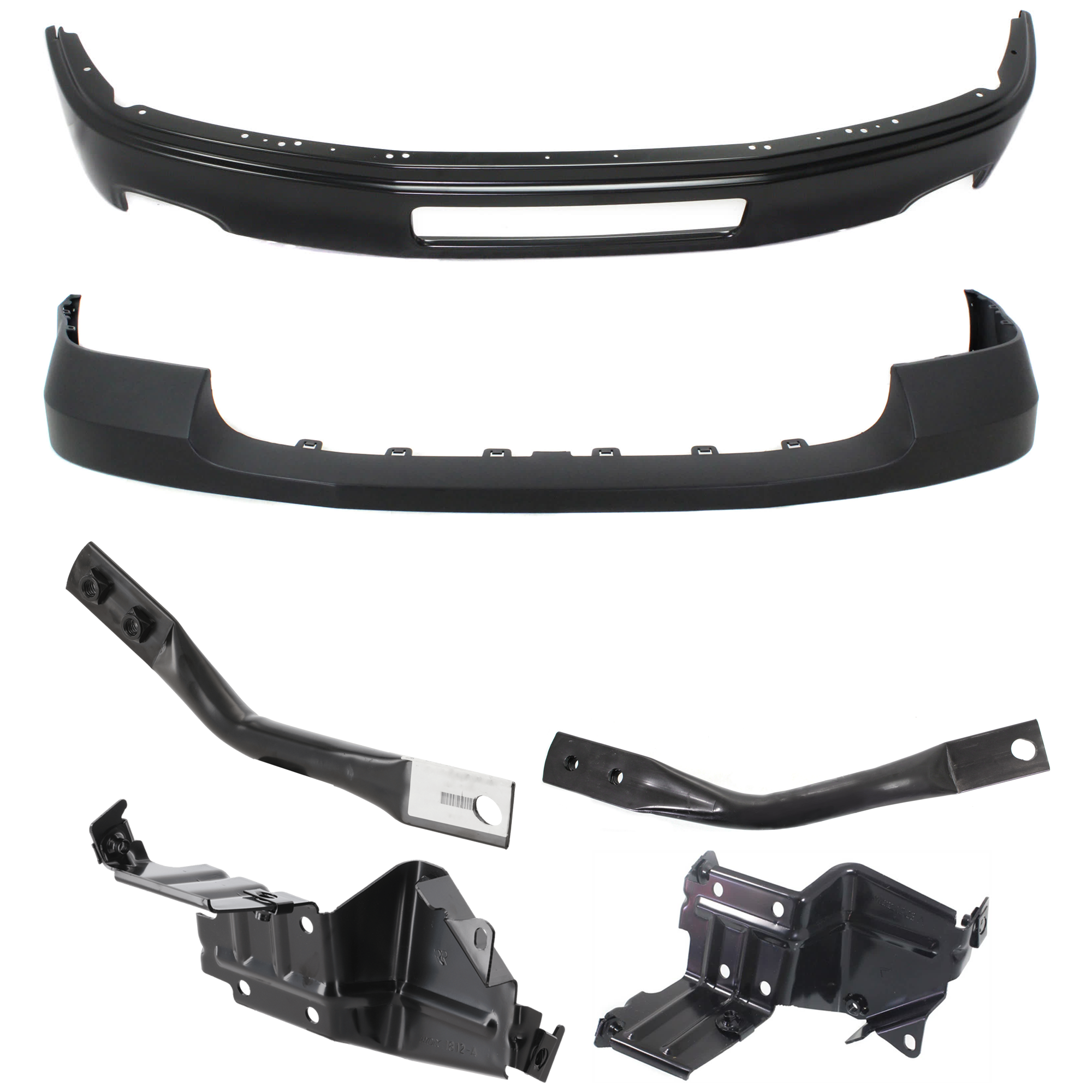 AM SIERRA 2500-3500 HD 11-14 FRONT BUMPER 6 pc kit Bumper Cover and Bumper Bracket SKU KIT 072924 C1266 Partslink GM1002840 GM1062106 GM1063106 GM1062103 GM1063103 GM1014105 OEM 23123402-25848058-25848059-258