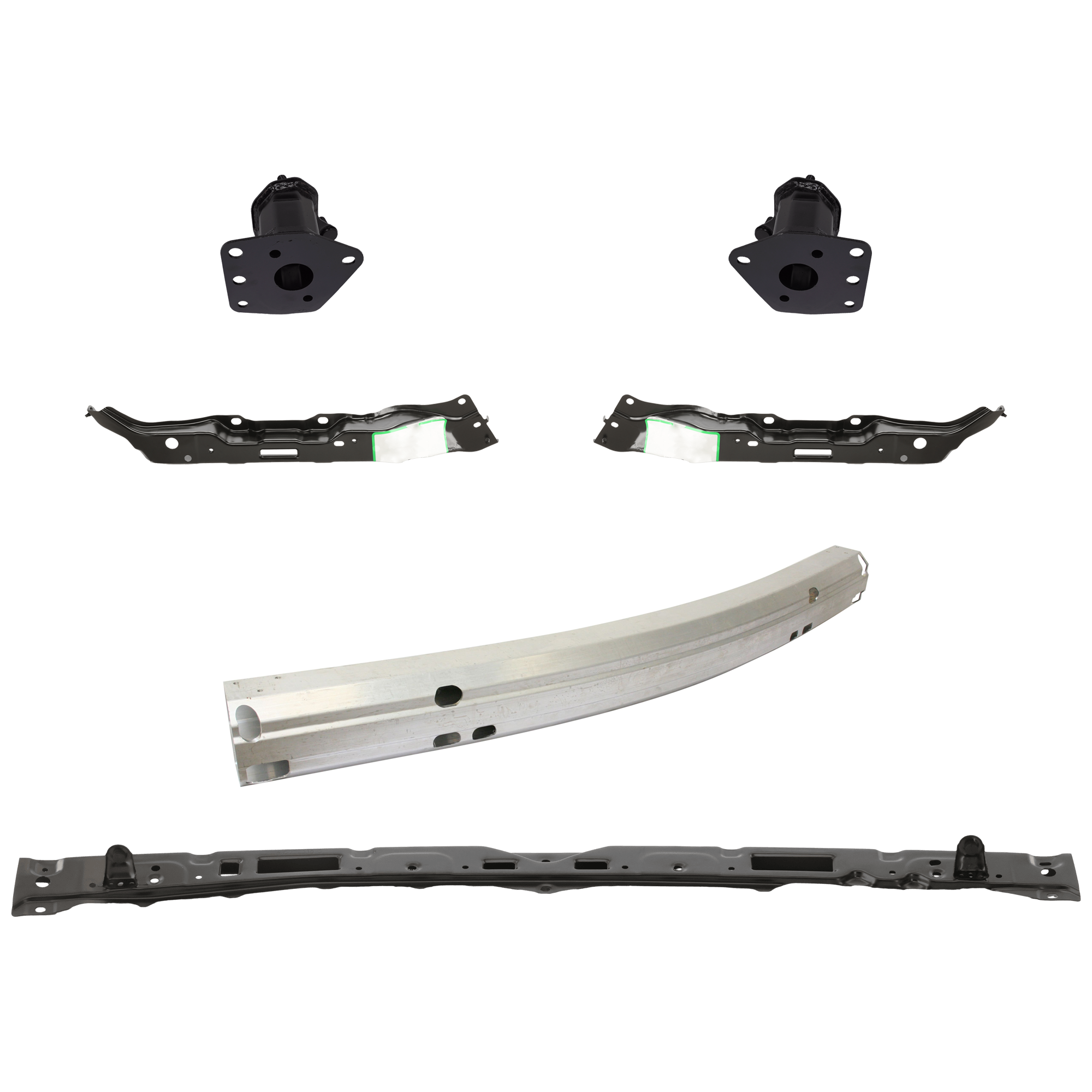 AM TUNDRA 07-09 FRONT REINFORCEMENT Impact Bar Aluminum 6 pc Kit with Bumper Bracket and Bumper Retainer SKU KIT 072924 C1276 Partslink TO1006215 TO1067168 TO1067162 TO1066162 TO1032108 TO1033108 TO1010102 OEM 521310C030-520250C010-520260C0