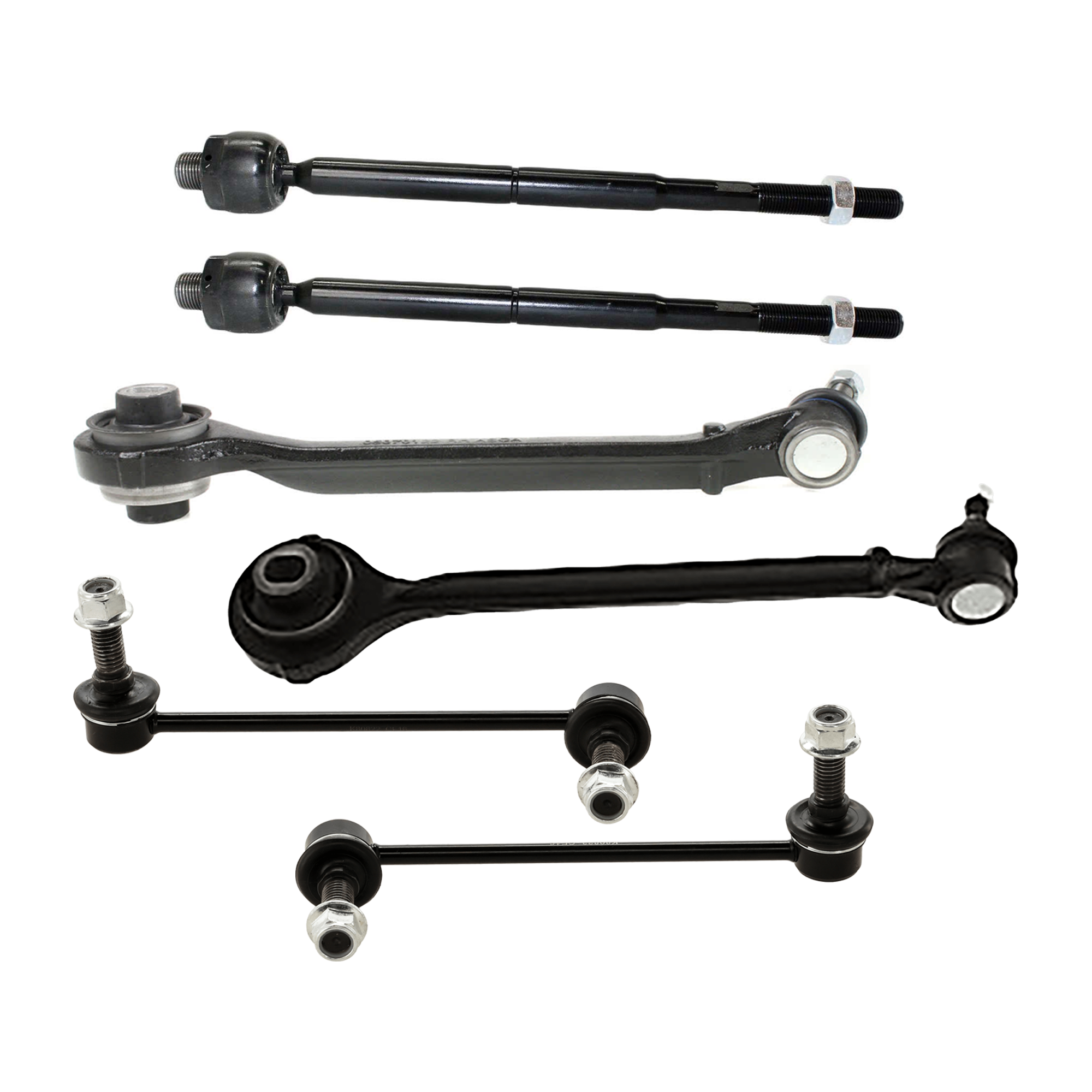 AM CHRYSLER 300-05-10 FRONT CONTROL ARM RH AND LH Lower Forward w ball joint s 6 pc Kit with Sway Bar Link and Tie Rod End SKU KIT 072924 C1291 OEM 4782612AC 4782612AD 5180606A