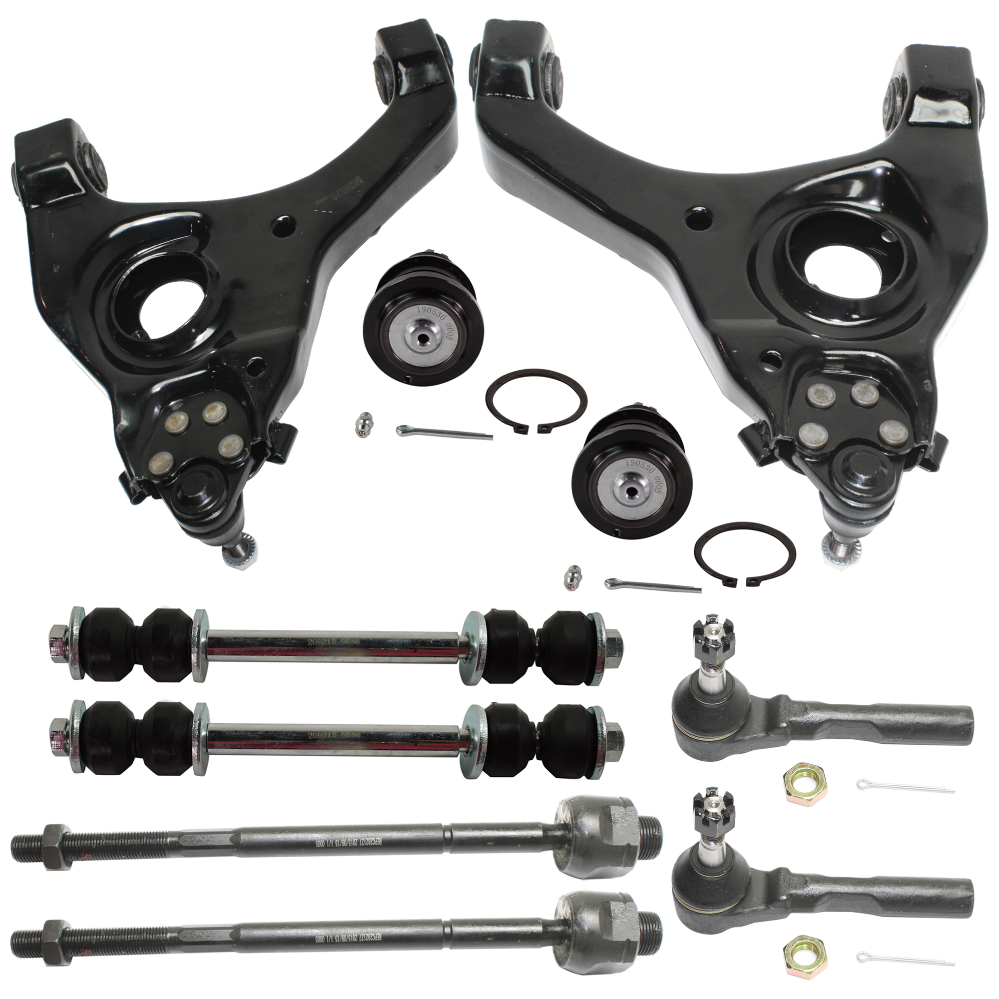 AM SILVERADO 1500-99-06 FRONT CONTROL ARM RH AND LH Lower w ball joint s 10 pc Kit with Tie Rod End Ball Joint and Sway Bar Link SKU KIT 072924 C1298 OEM 12478067-12478068-104265-26