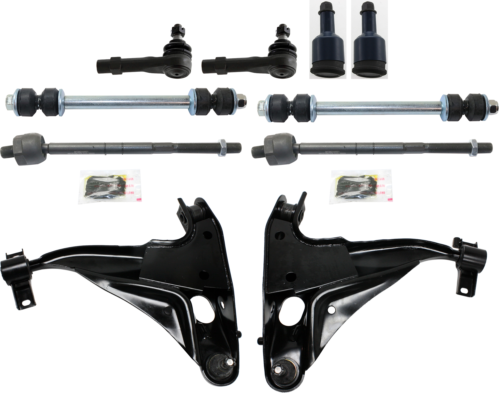 AM EXPLORER MOUNTAINEER 02-03 FRONT CONTROL ARM RH AND LH w ball joint s 10 pc Kit with Ball Joint Sway Bar Link and Tie Rod End SKU KIT 072924 C1332 OEM 2L2Z3078AA MCS0E14-2L2Z3079A