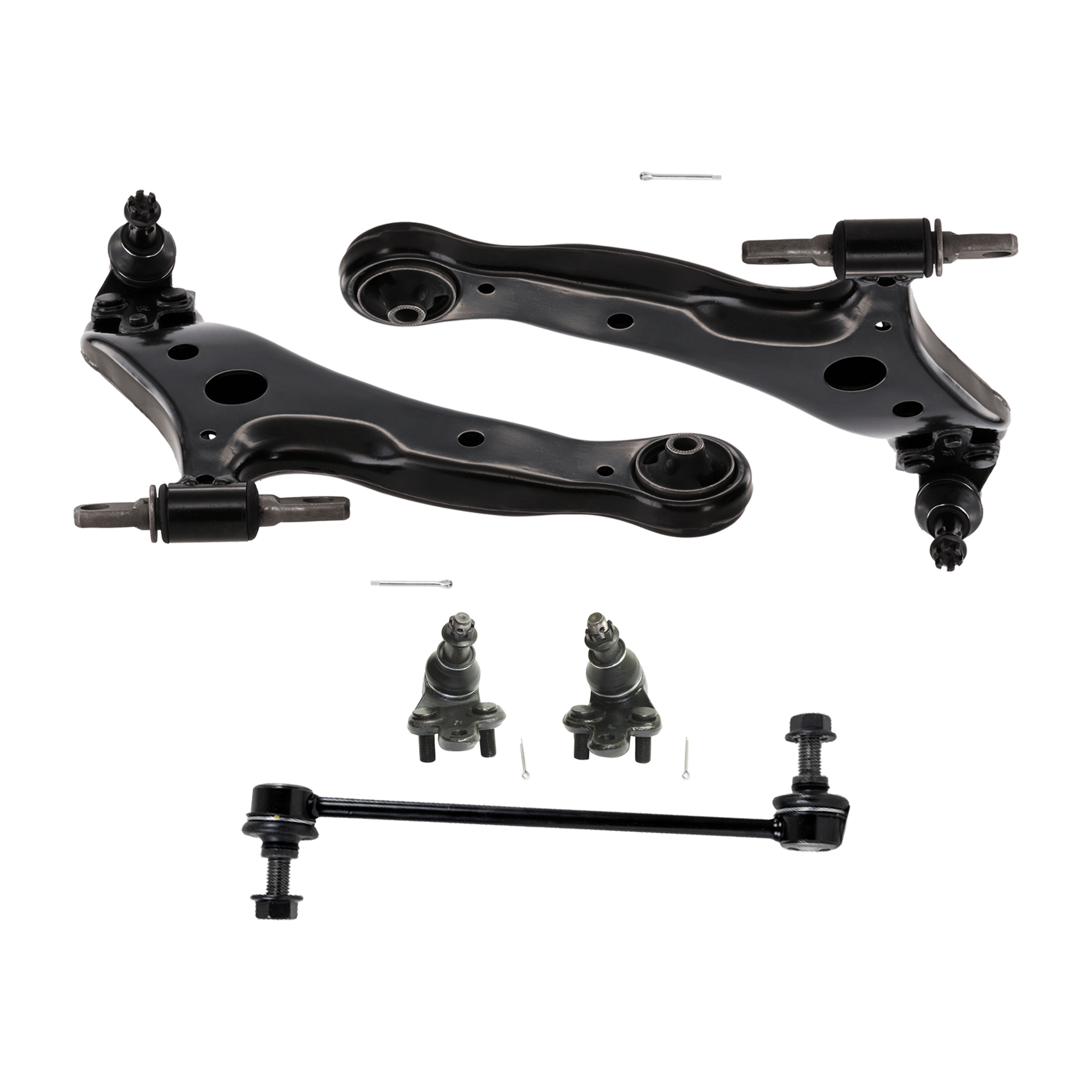 AM CAMRY 02-06 RX350-07-09 FRONT CONTROL ARM RH AND LH Lower 6 pc Kit w Ball Joint and Sway Bar Link SKU KIT 072924 C1411 OEM 104307-1014883-2601570-5051302