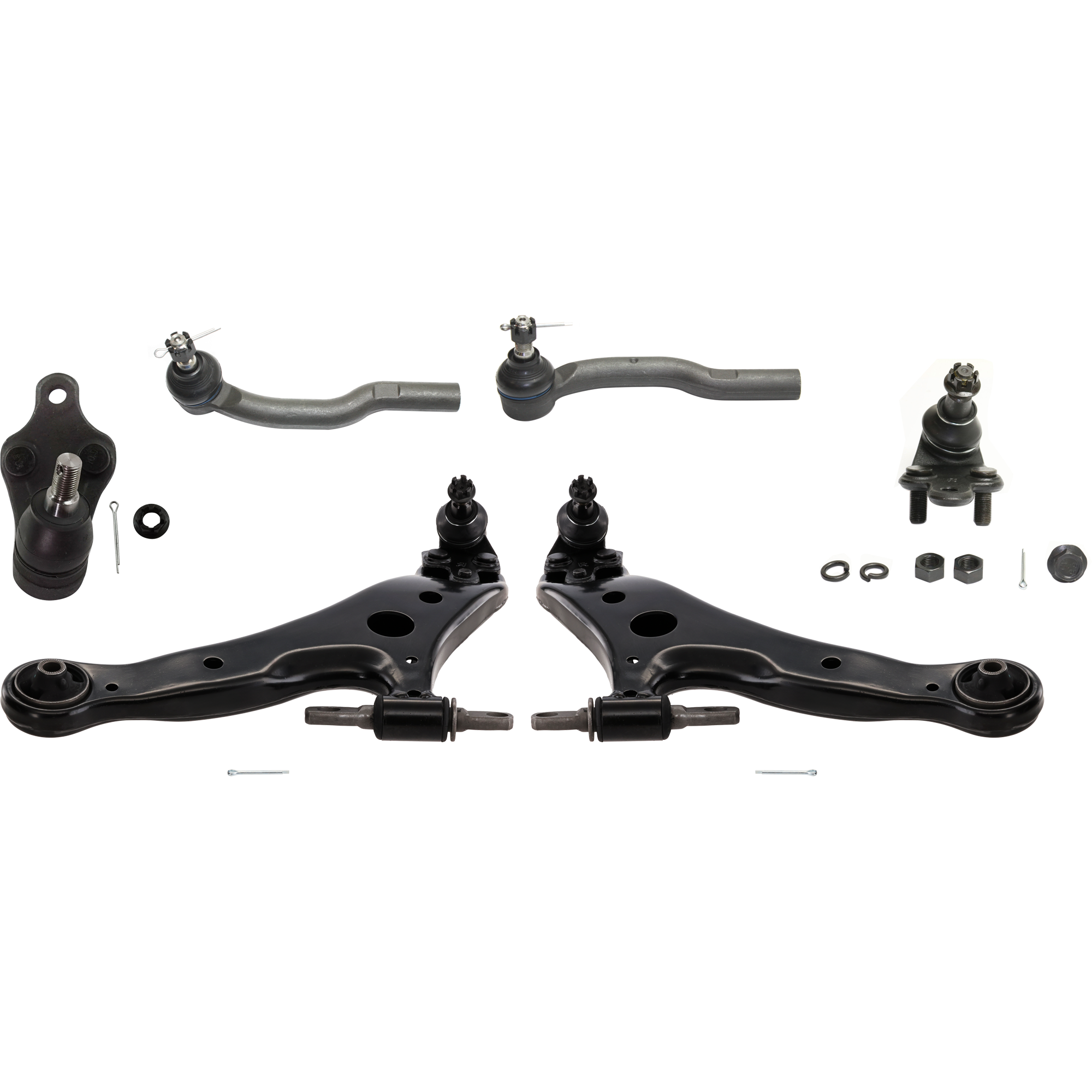 AM CAMRY 07-11 FRONT CONTROL ARM RH AND LH Lower w ball joint s 6 pc Kit with Ball Joint and Tie Rod End SKU KIT 072924 C1413 OEM 1015839-2601652-2601689-505136