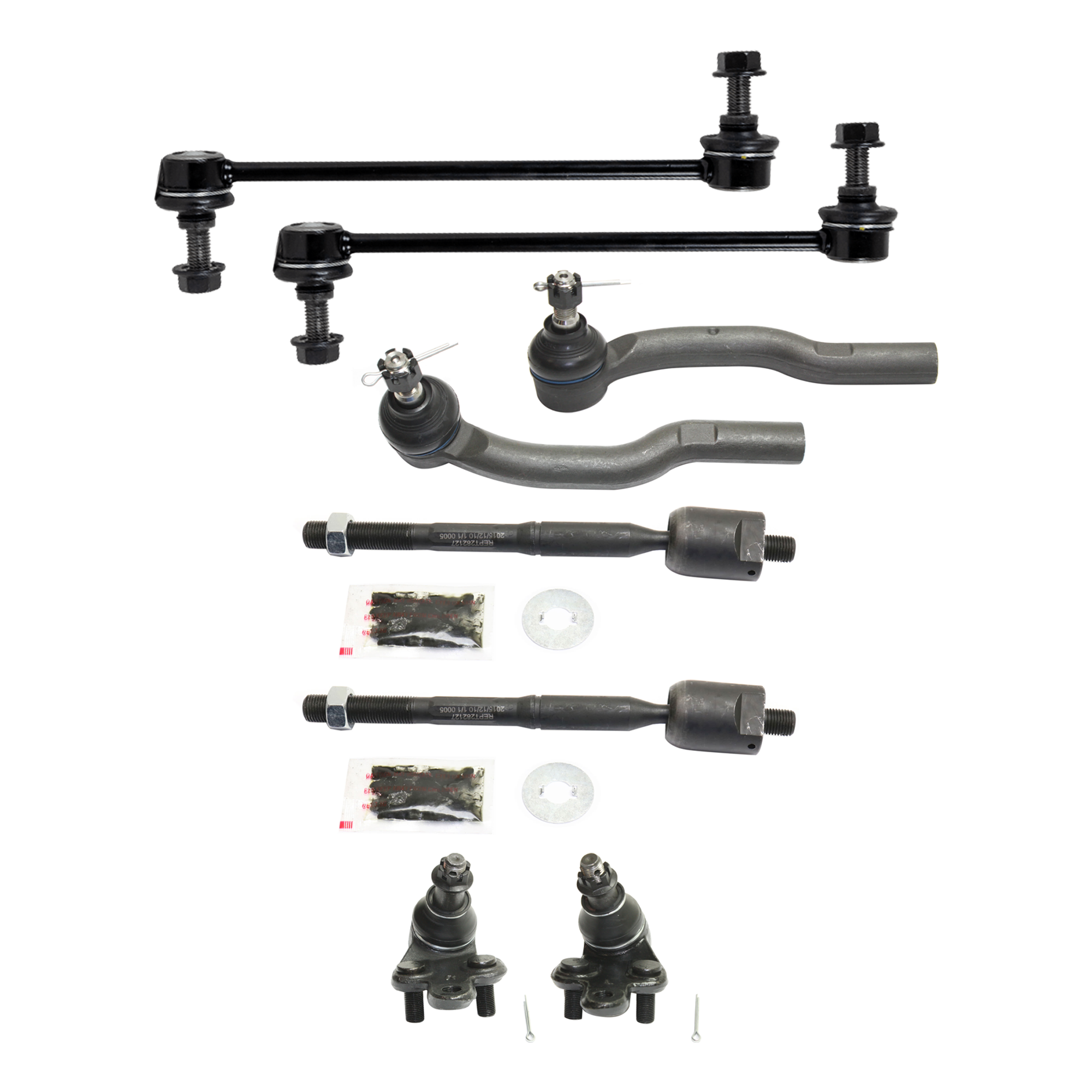 AM CAMRY 04-06 FRONT TIE ROD RH AND LH Inner and Outer 8 pc kit with Ball Joint and Sway Bar Link SKU KIT 072924 C1470 OEM 1015317-2693360-4012023-454