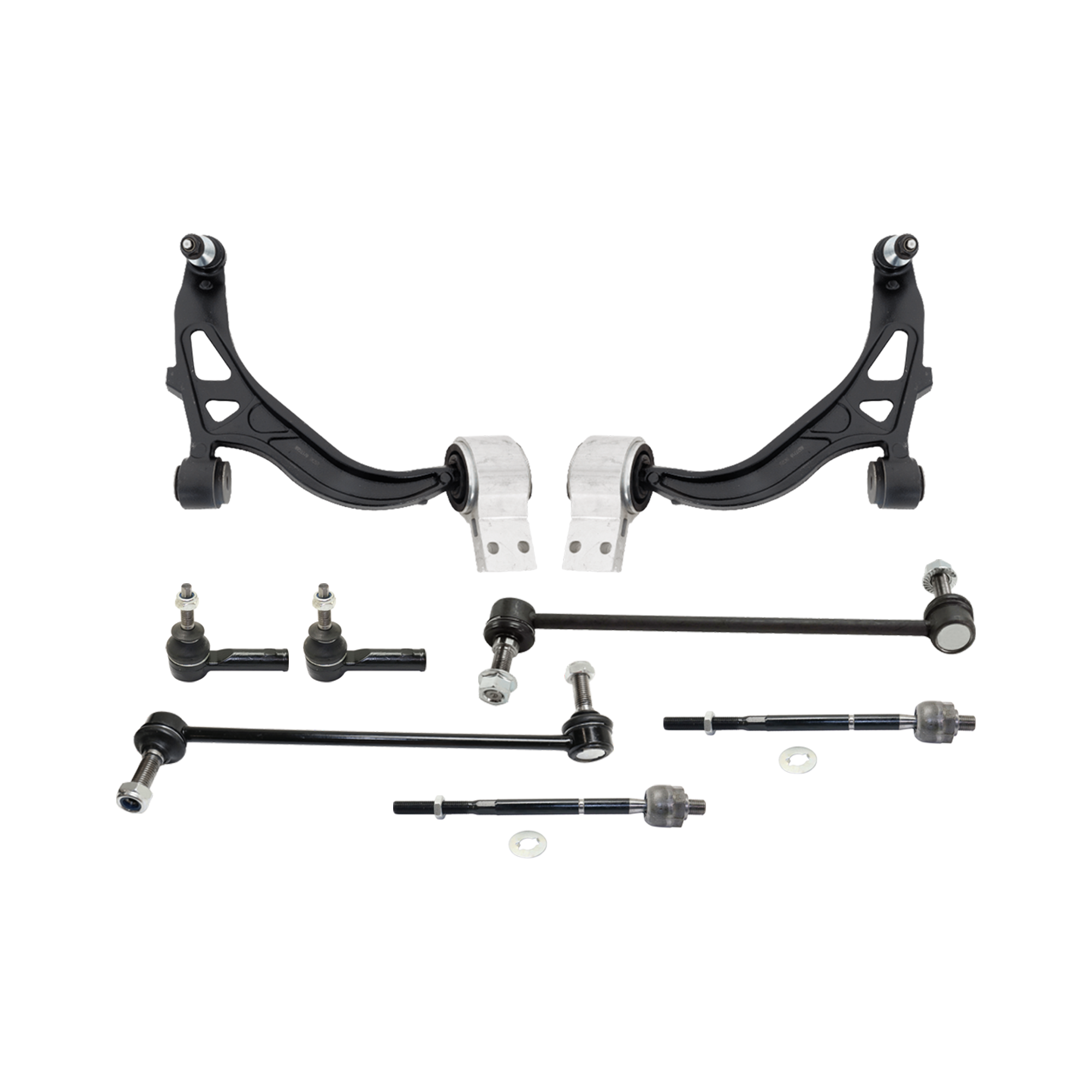 AM EXPLORER 11-17 FRONT CONTROL ARM RH AND LH Lower w ball joint s 8 pc Kit with Sway Bar Link and Tie Rod End SKU KIT 072924 C1527 OEM GS40861 SL85231 GS40862 SL8523