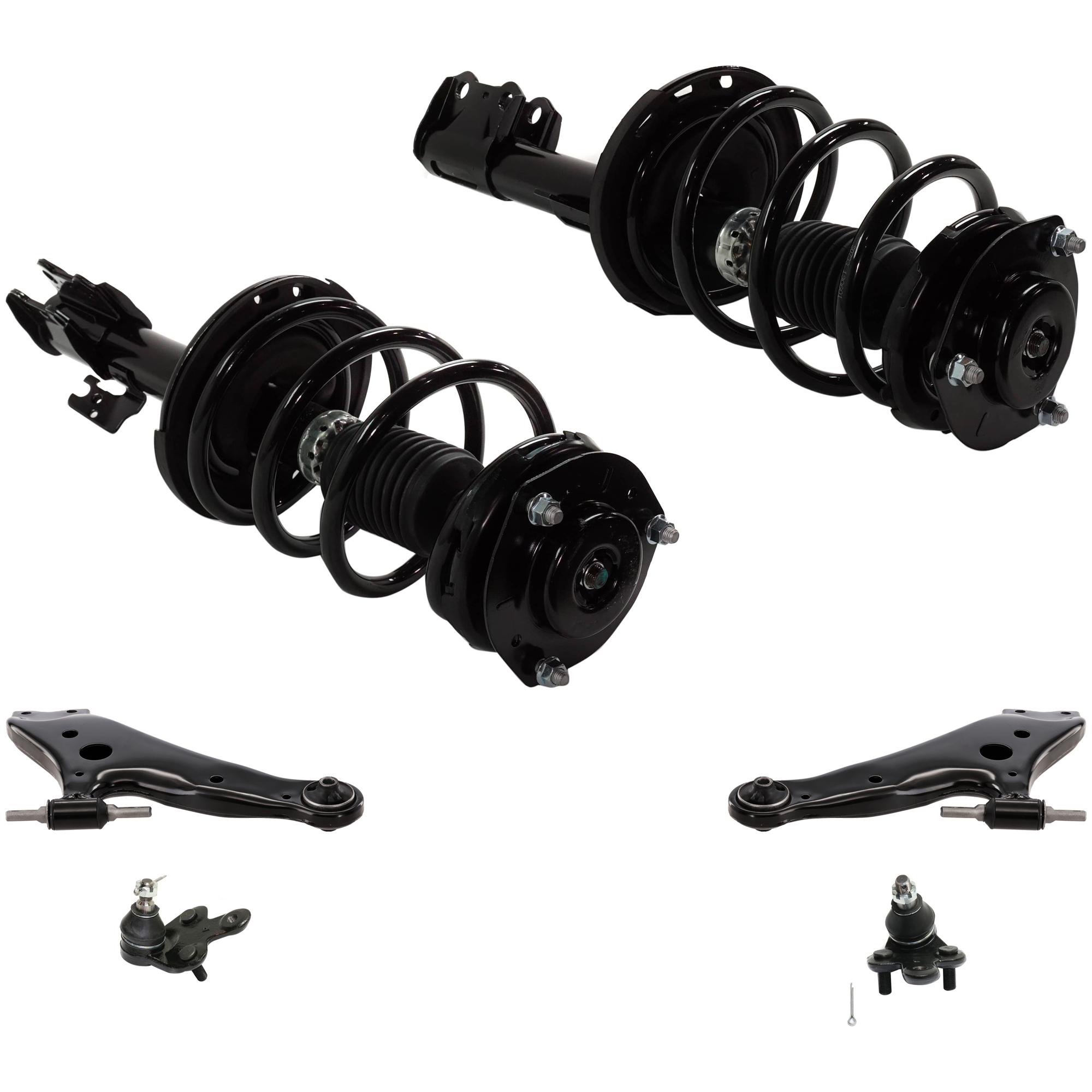 AM RX350 RX450H 10-15 FRONT FULLY LOADED STRUT RH AND LH 6 pc kit with Ball Joints and Control Arms SKU KIT 072924 C1551 OEM 4851080580-2701539577 G57563