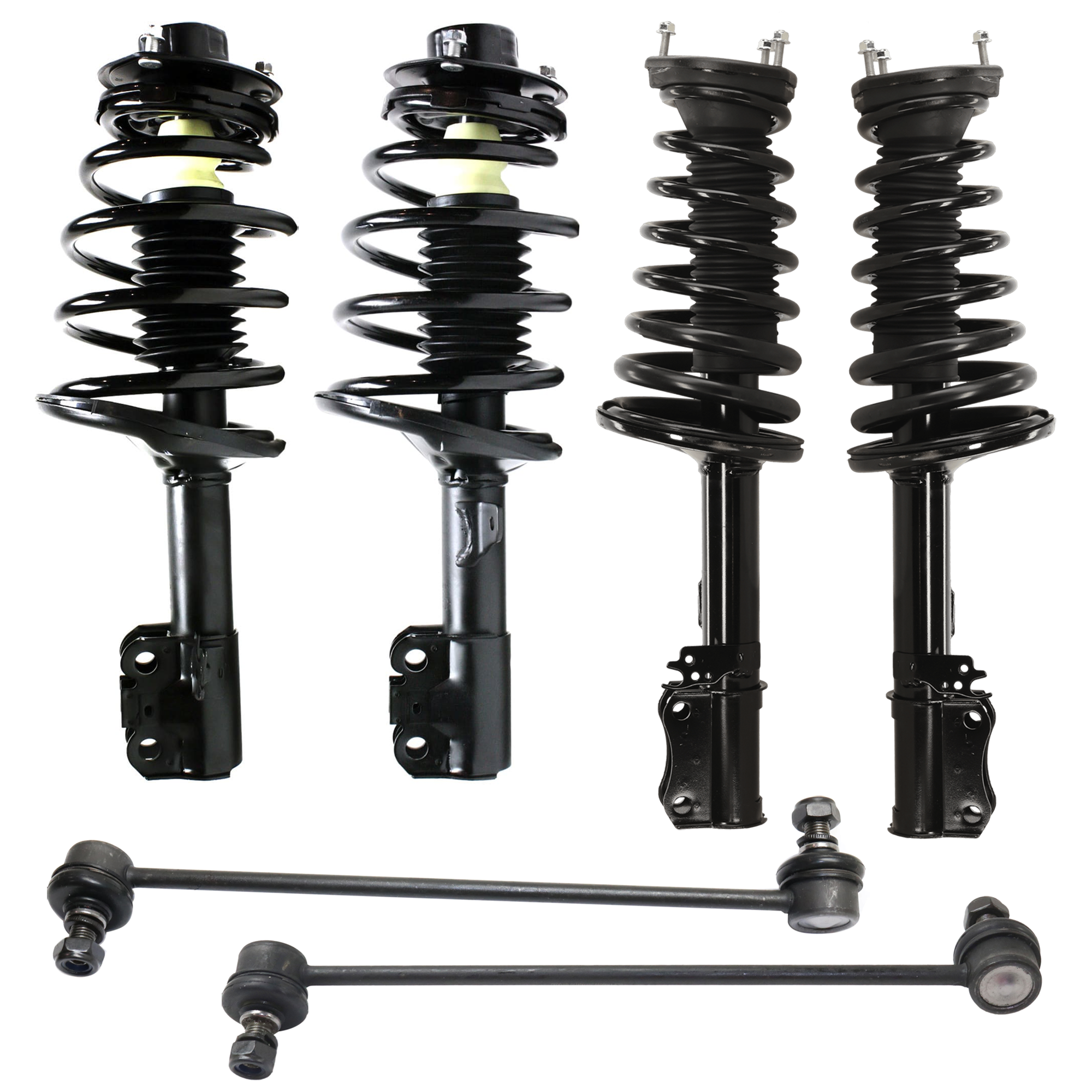 AM AVALON 97-03 CAMRY 97-01 FRONT AND REAR LOADED STRUT RH AND LH 6 pc kit Gas Charged Twin tube with Sway Bar Link SKU KIT 072924 C1573 OEM 2701259999-271681-813730 ST