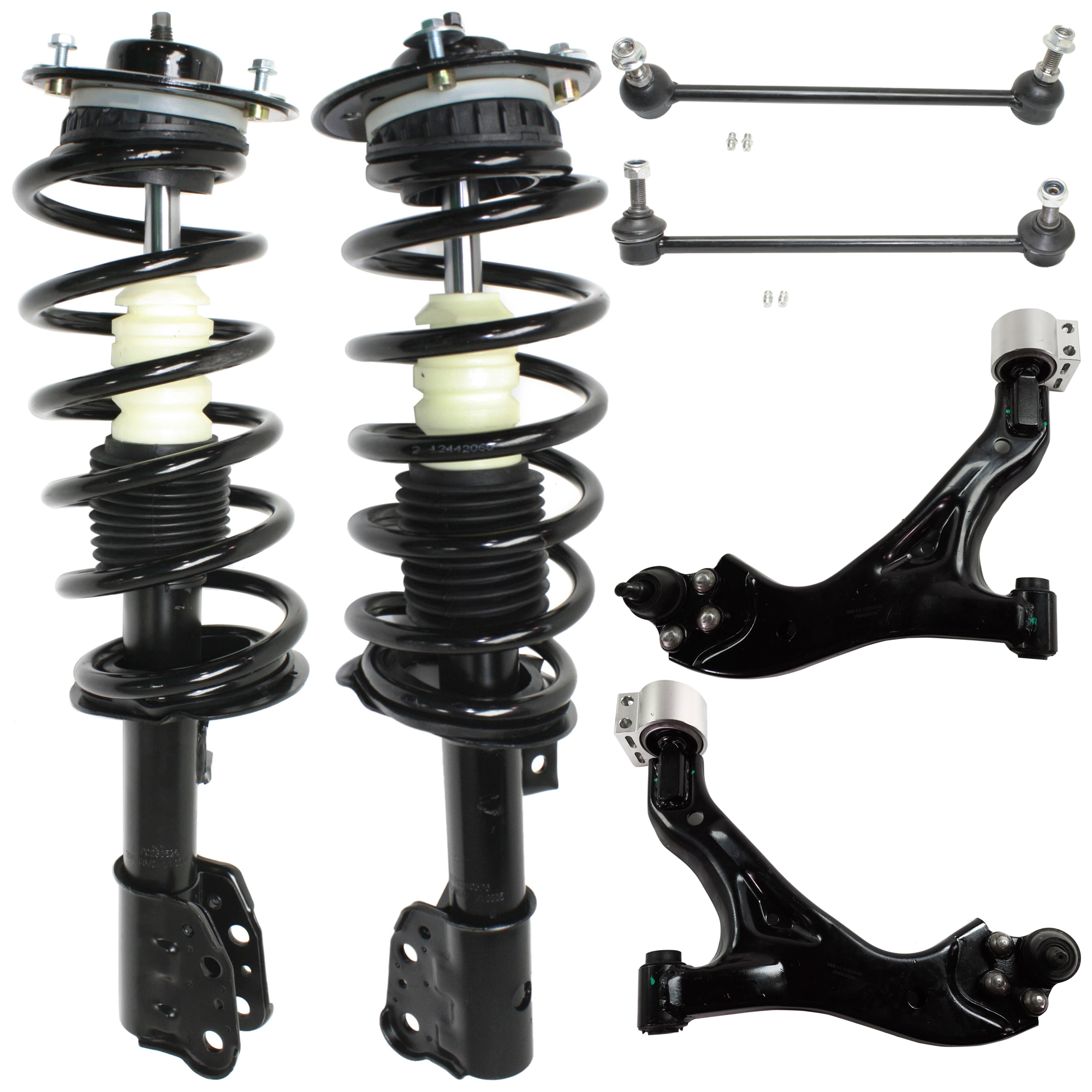 AM EQUINOX 05-06 TORRENT 06-06 FRONT FULLY LOADED STRUT RH AND LH 6 Piece Kit Gas Charged Twin tube w Control Arm and Sway Bar Link SKU KIT 072924 C1617 OEM 15800495-88965461-19122332-889