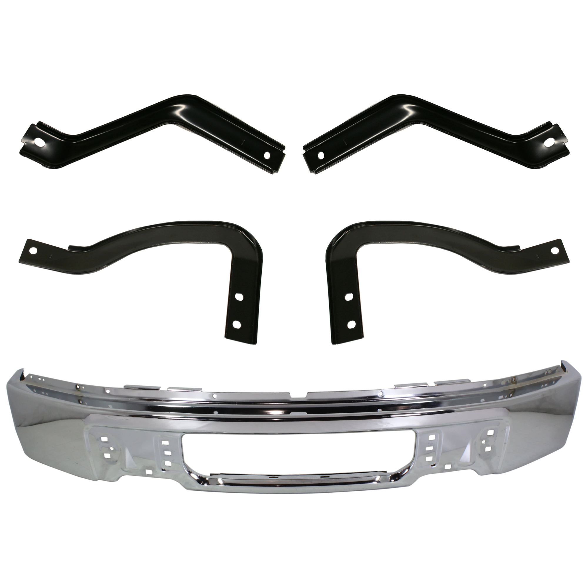 AM F 150-09-14 FRONT BUMPER 5 pc kit w Bumper Bracket SKU KIT 072924 C1634 Partslink FO1002412 FO1066179 FO1067179 FO1067178 FO1066178 OEM 9L3Z17757A 9L3Z17755B 9L3Z1775
