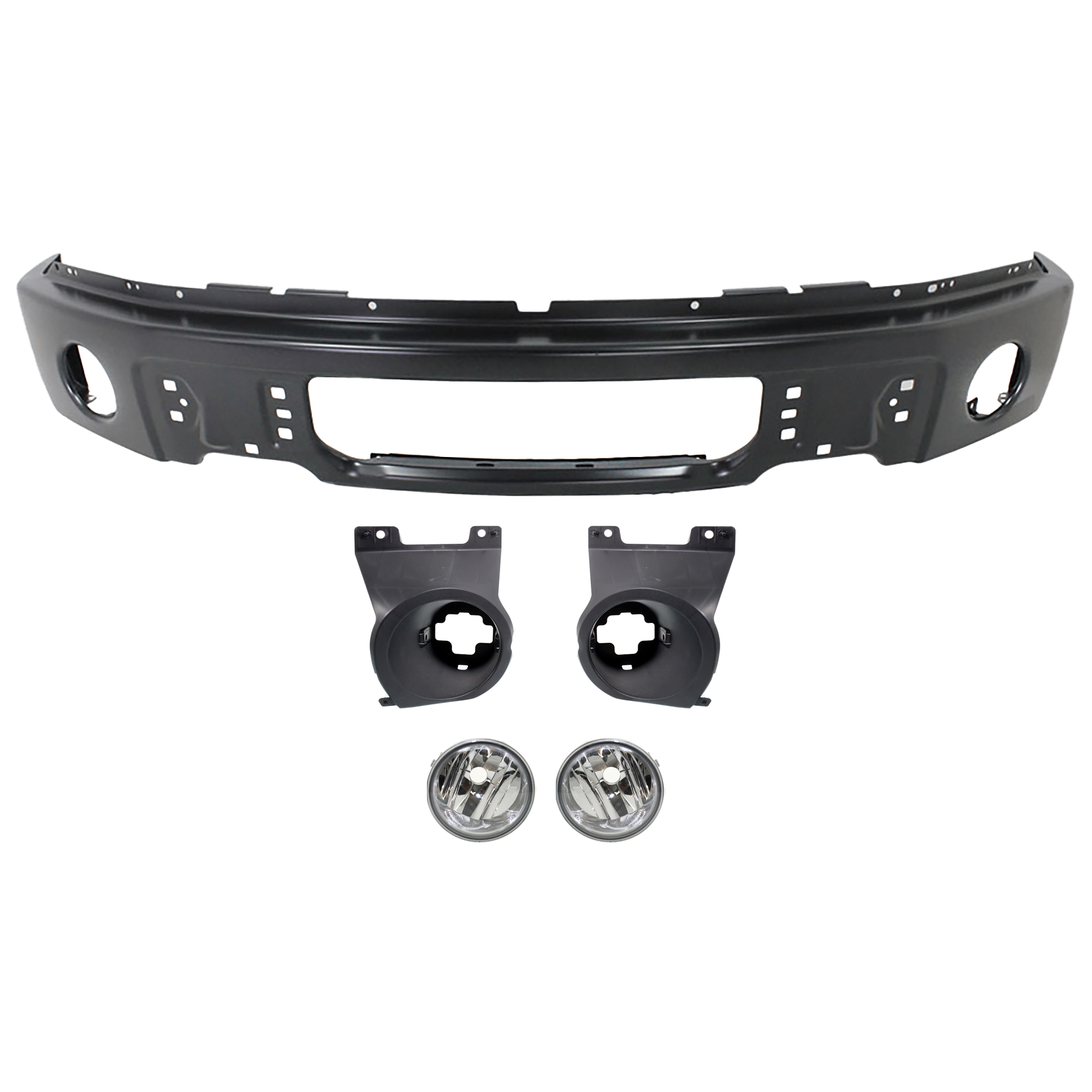 AM F 150-09-10 FRONT BUMPER 5 pc kit Fog Light Bracket and Fog Light SKU KIT 072924 C1660 Partslink FO1002413 FO2595104 FO2594104 FO2602100 FO2603100 OEM 9L3Z17757DPTM AL3Z15200A AL3Z1