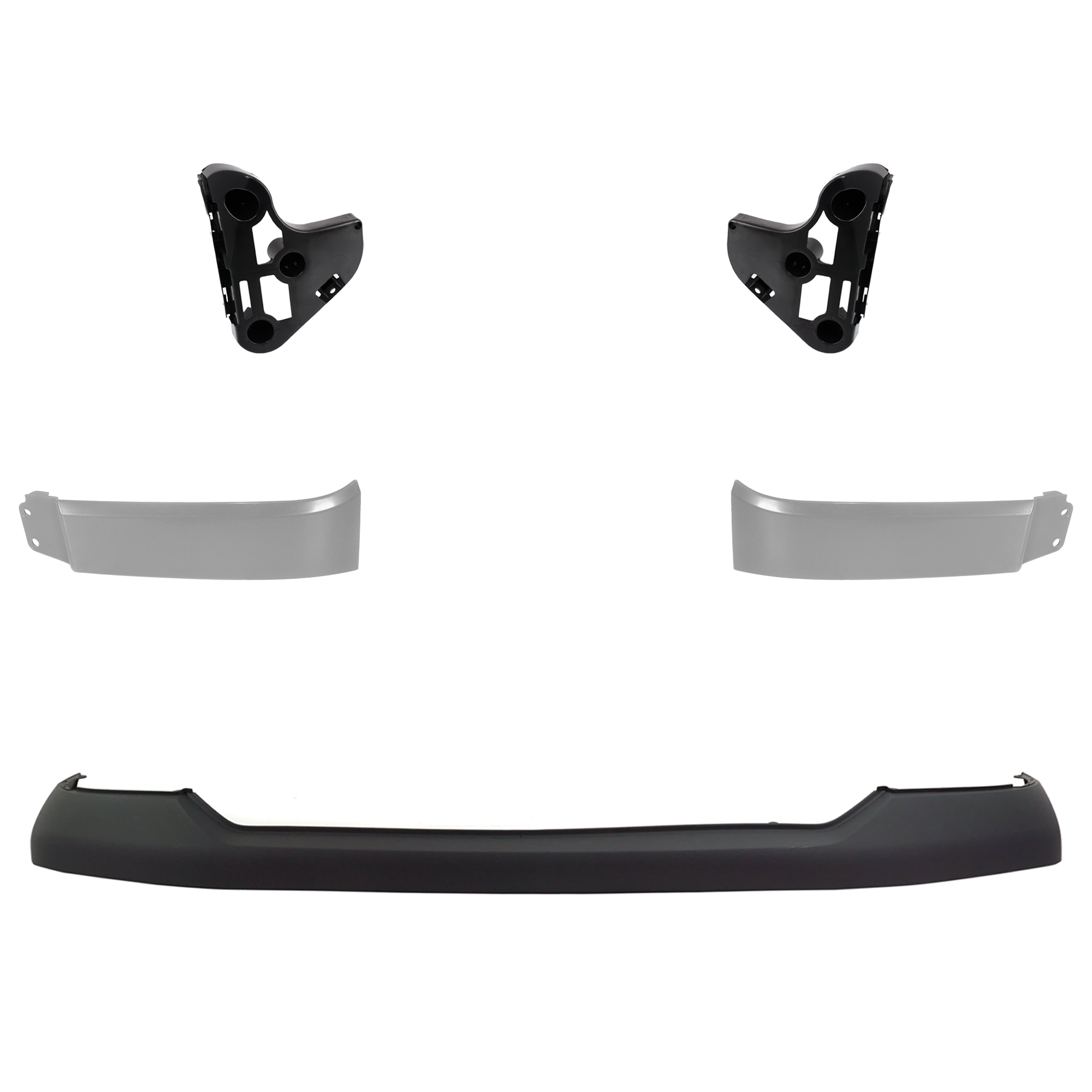 AM TUNDRA 07-13 FRONT BUMPER COVER Upper Primed 5 pc Kit with Bumper Bracket and Headlight Filler SKU KIT 072924 C1679 Partslink TO1014100 TO1067170 TO1066170 TO1243100 TO1242100 OEM 521290C901-521150C060-521160C0