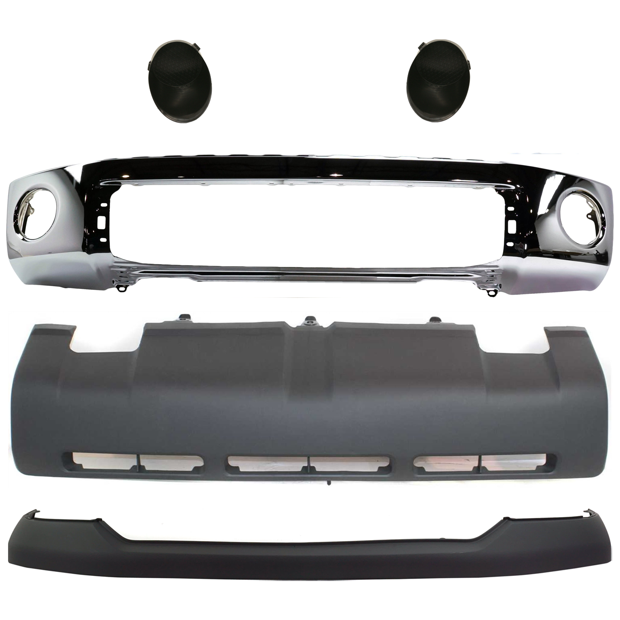 AM TUNDRA 07-09 FRONT BUMPER 5 pc kit w Valance Bumper Cover and Fog Light Cover SKU KIT 072924 C1680 Partslink TO1002182 TO1014100 TO1038123 TO1039123 TO1095199 OEM 521110C021-521290C901-521280C0