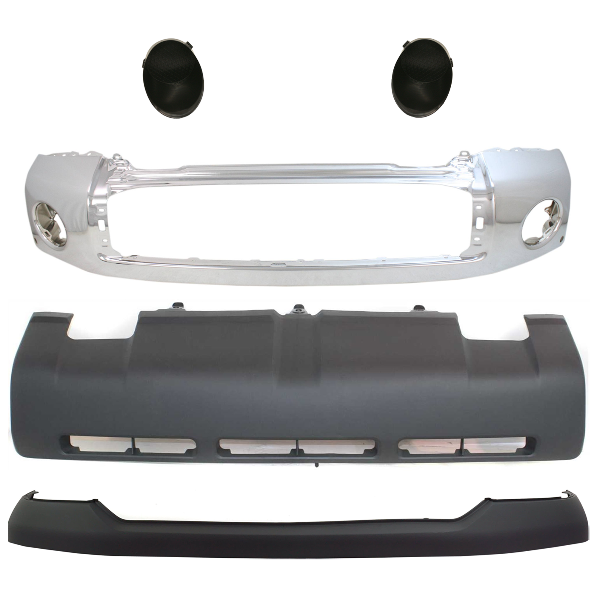 AM TUNDRA 07-09 FRONT BUMPER 5 pc kit w Valance Bumper Cover and Fog Light Cover SKU KIT 072924 C1681 Partslink TO1002181 TO1014100 TO1038123 TO1039123 TO1095199 OEM 521110C901-521290C901-521280C0