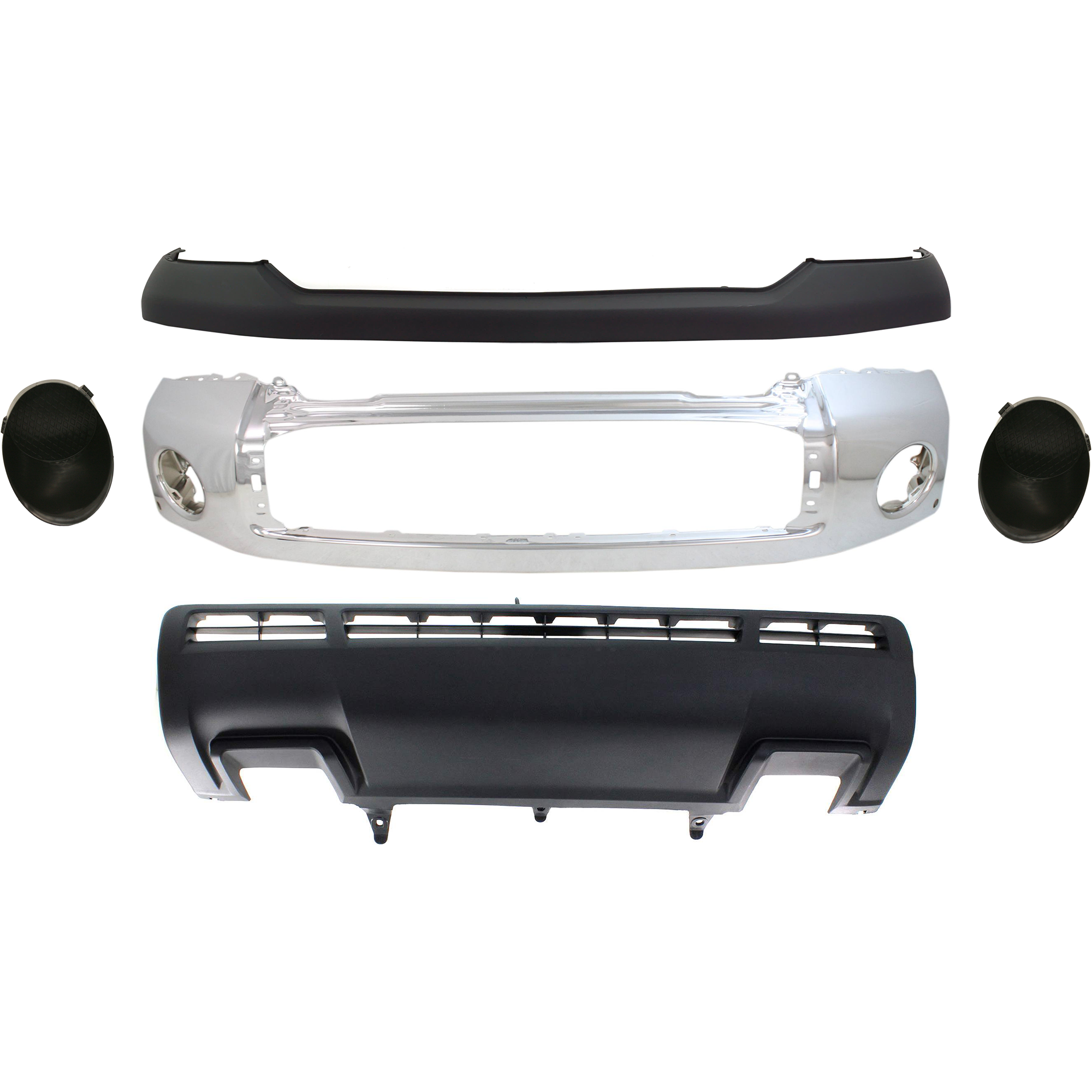 AM TUNDRA 10-13 FRONT BUMPER 5 pc kit w Valance Bumper Cover and Fog Light Cover SKU KIT 072924 C1683 Partslink TO1002181 TO1014100 TO1038123 TO1039123 TO1095202 OEM 521110C901-521290C901-521280C0