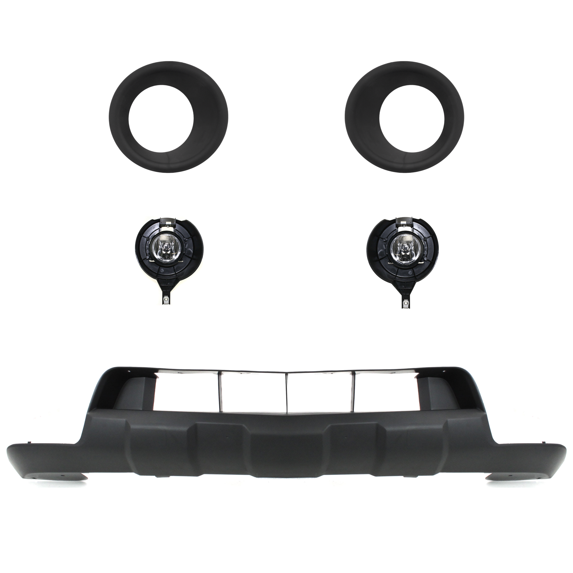 AM FRONTIER 05-19 FRONT LOWER VALANCE Lower Cover Primed 5 pc kit with Fog Light and Fog Light Trim SKU KIT 072924 C1687 Partslink NI1015100 NI2592121 NI2593121 NI1039117 NI1038117 OEM 62026EA800-26155EA825-26150EA8
