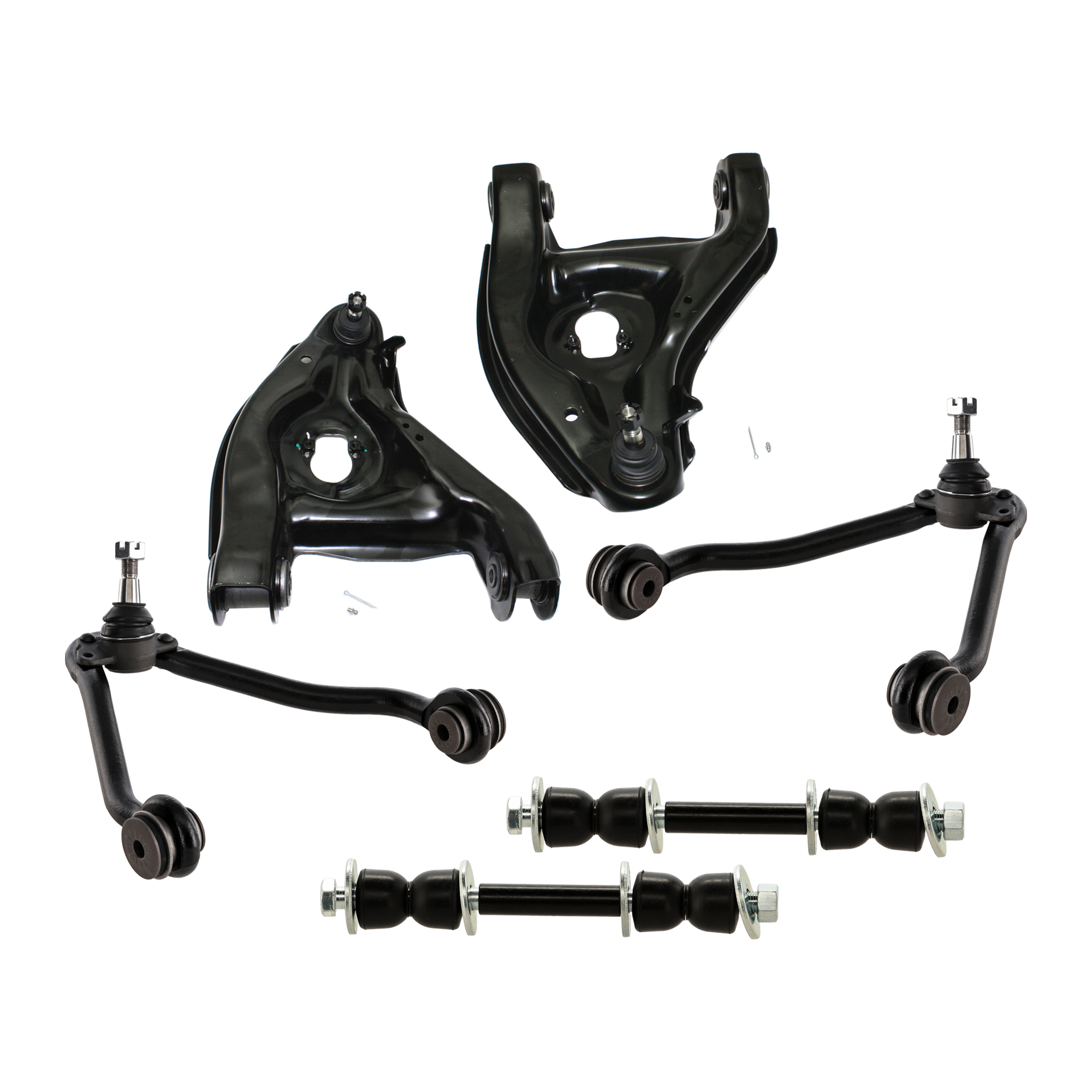 AM C FULL SIZE PICKUP 88-00 FRONT CONTROL ARM RH AND LH Upper and Lower w ball joint s 6 pc Kit with Sway Bar Link SKU KIT 072924 C1727