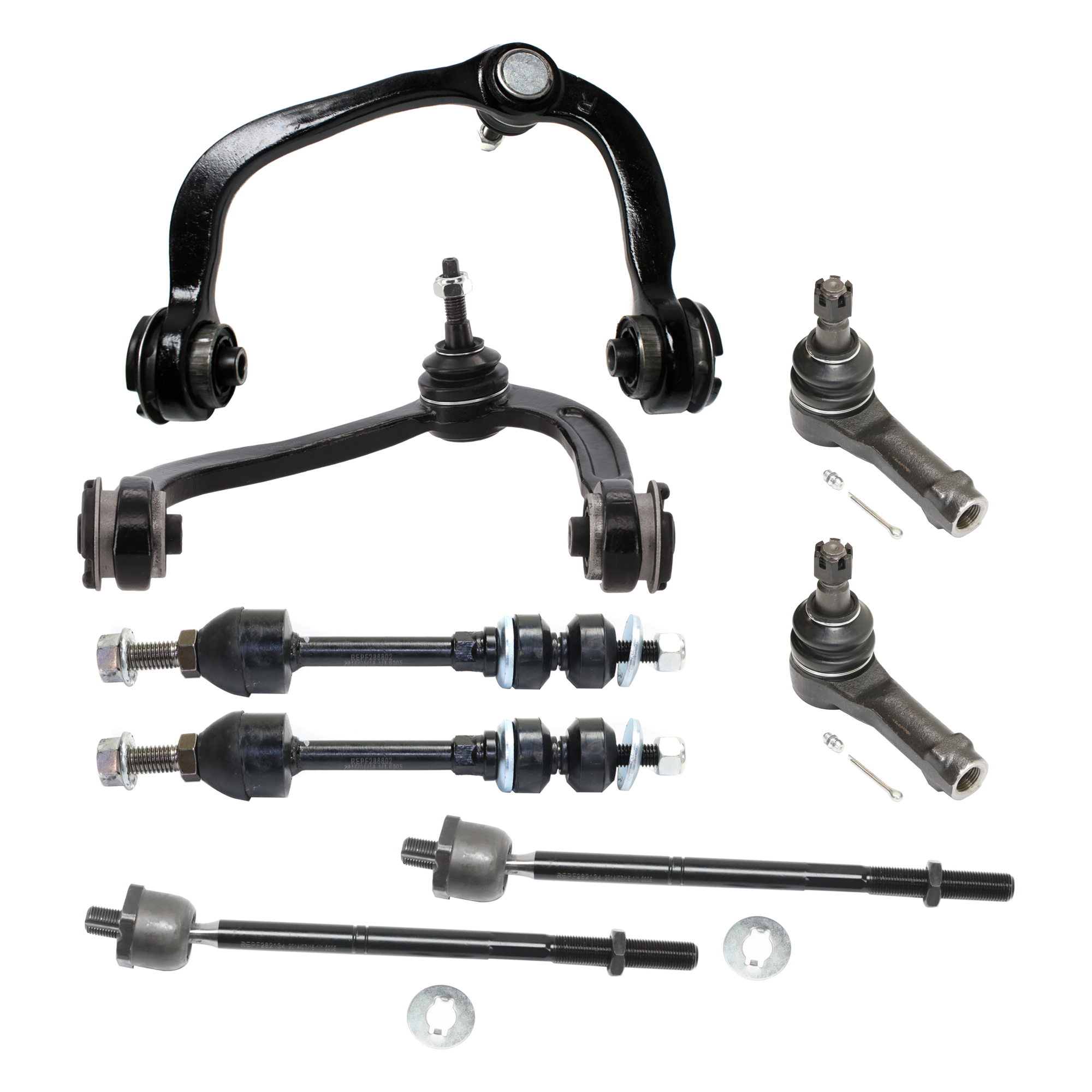 AM F 150-05-06 FRONT SUSPENSION KIT RH AND LH Inner and Outer 8 pc Kit with Tie Rod End Control Arm and Sway Bar Link SKU KIT 072924 C1786 OEM 4L3Z3084AB 6L3Z3084AR 7L1Z3084