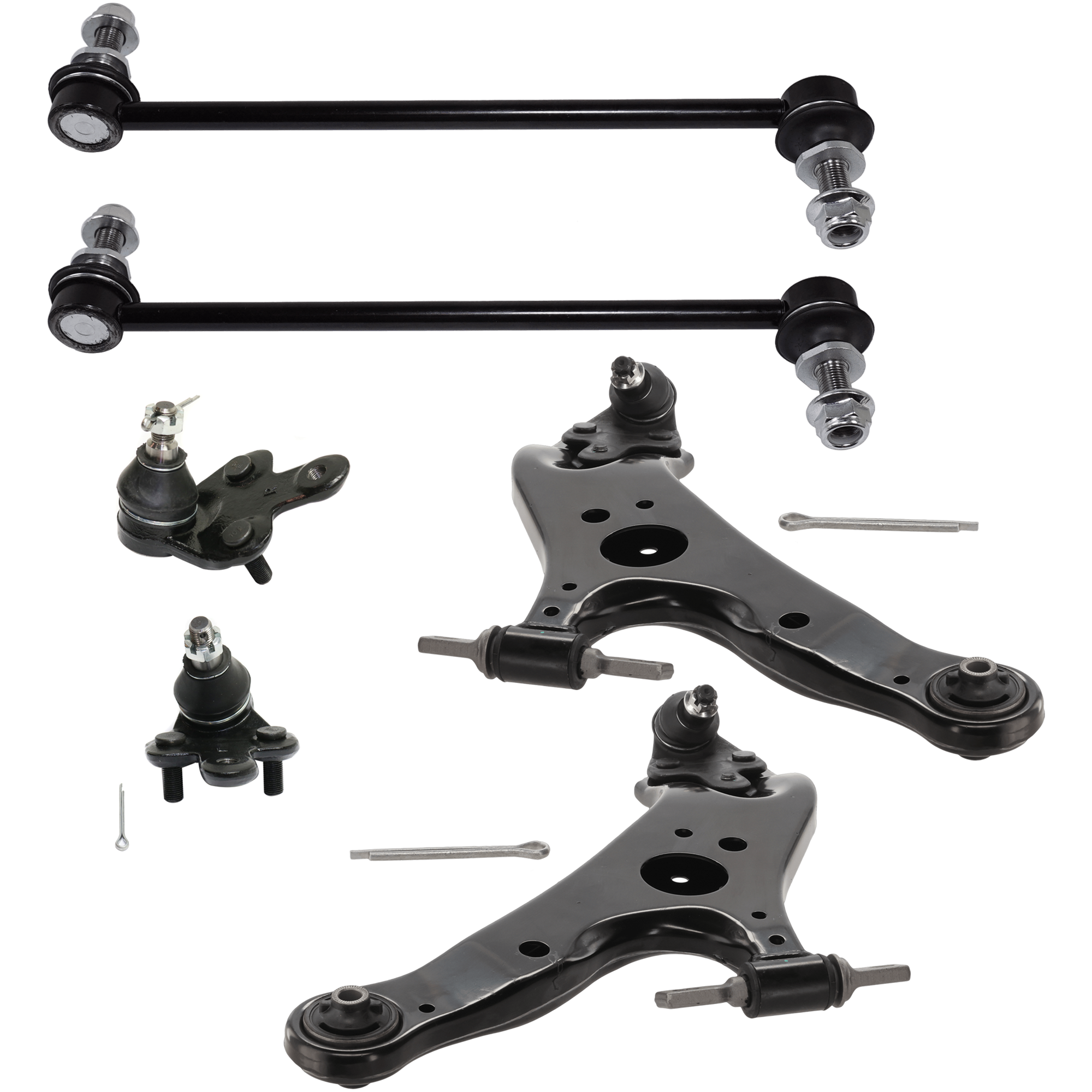 AM SIENNA 11-20 FRONT CONTROL ARM RH AND LH Lower 5 pc kit with Ball Joint and Sway Bar Link SKU KIT 072924 C1924 OEM 4806808040-4806908040-1017332