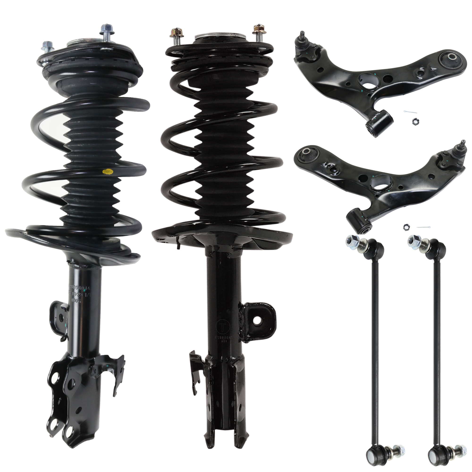 AM RAV4-06-12 FRONT SUSPENSION KIT RH AND LH 6 pc Kit with Control Arm and Sway Bar Link SKU KIT 072924 C2020 OEM 4806842050-480680R010-480694