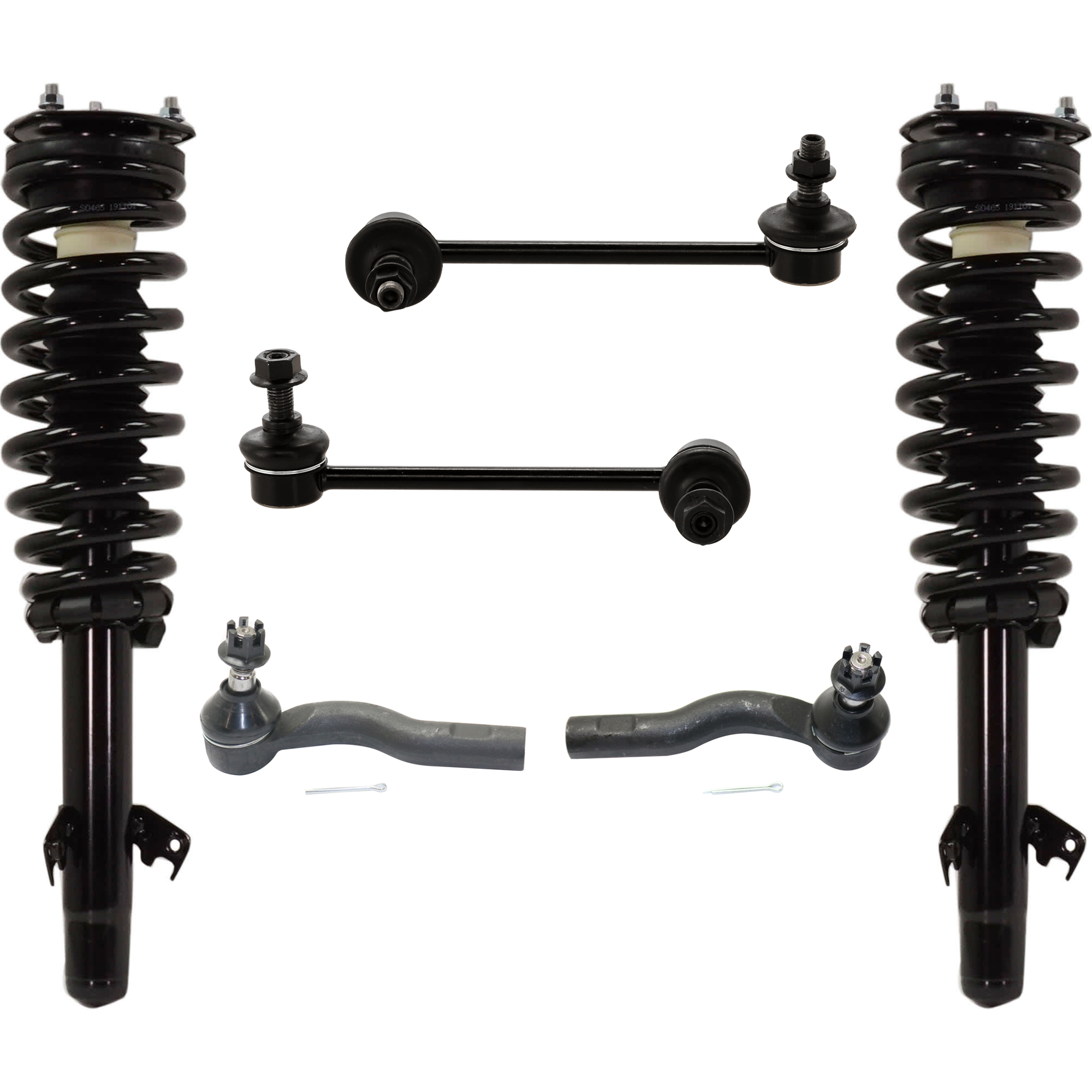 AM MAZDA 6-03-08 SUSPENSION KIT 6 pc Kit with Sway Bar Link and Tie Rod End SKU KIT 072924 C2089 OEM GM9A34900H 2335527L 2701524564