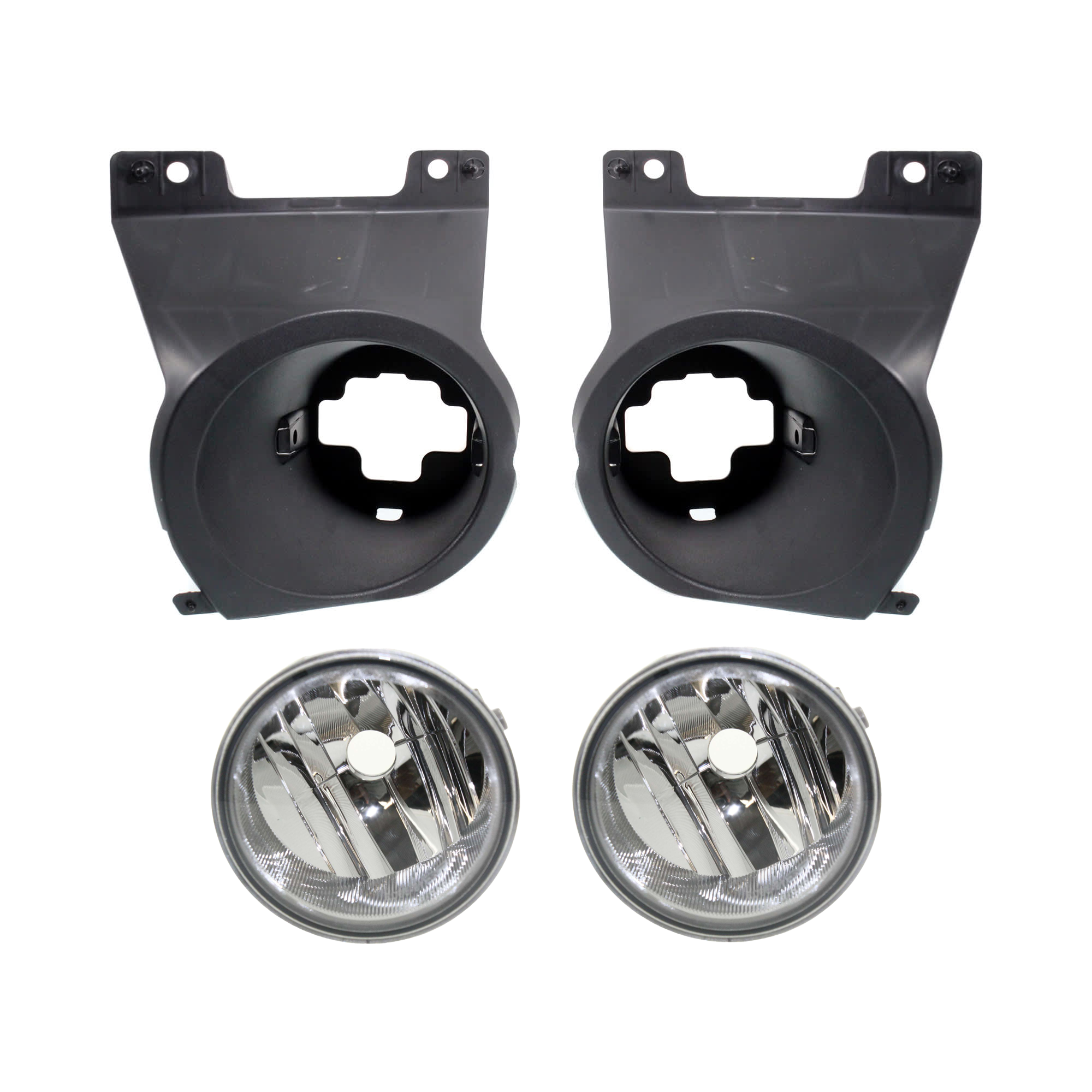 AM F 150-09-10 FOG LAMP RH 4 pc kit Bracket Black SKU KIT 072924 C2175 Partslink FO2602100 FO2603100 FO2595104 FO2594104 OEM 9L3Z15266A 9L3Z15266B AL3Z1520