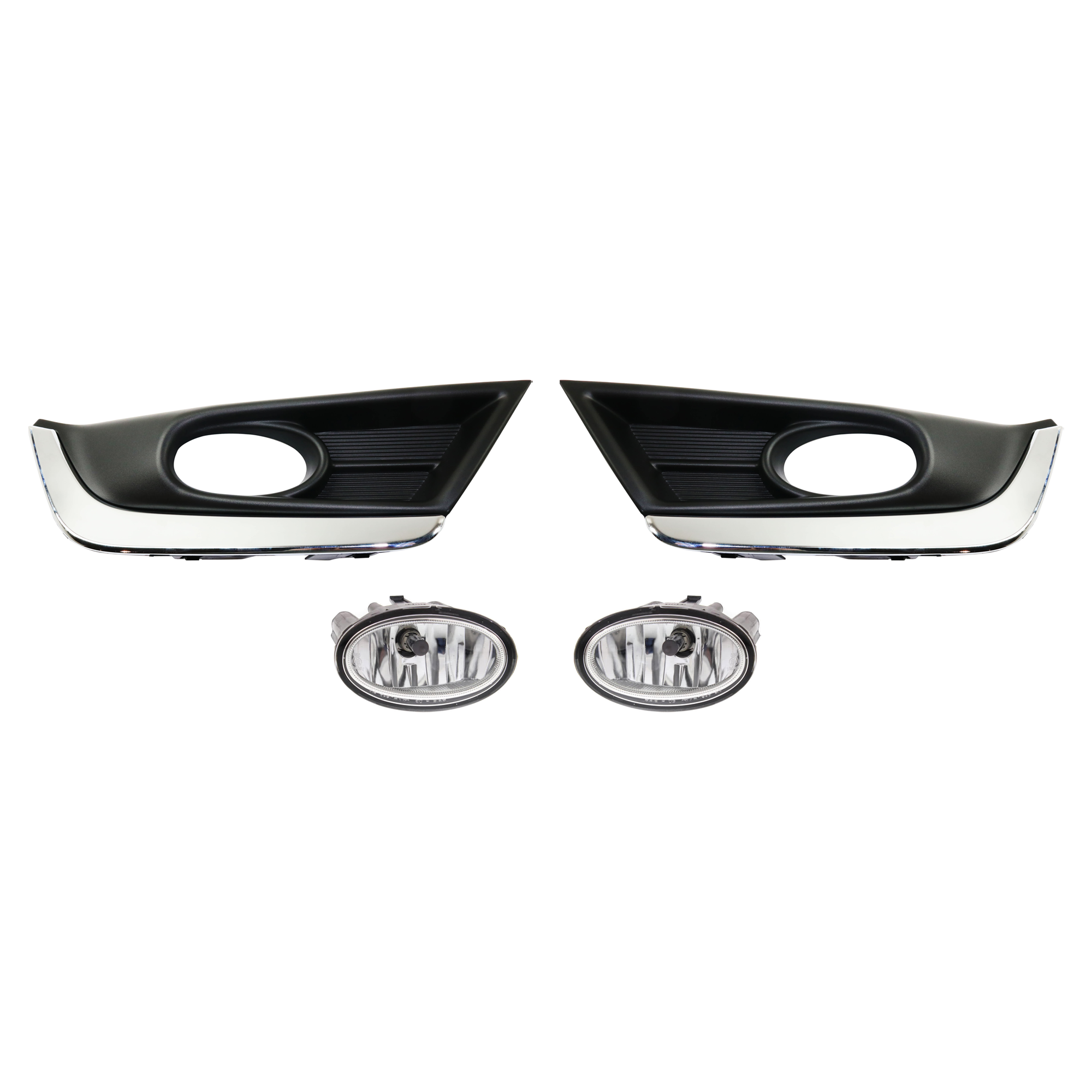 AM CR V 17-19 FRONT FOG LAMP RH AND LH 4 pc Kit with Fog Light Trim SKU KIT 072924 C2204 Partslink HO2592141 HO2593141 HO1038135 HO1039135 OEM 33900TLAA21-33901SLE305-33950T