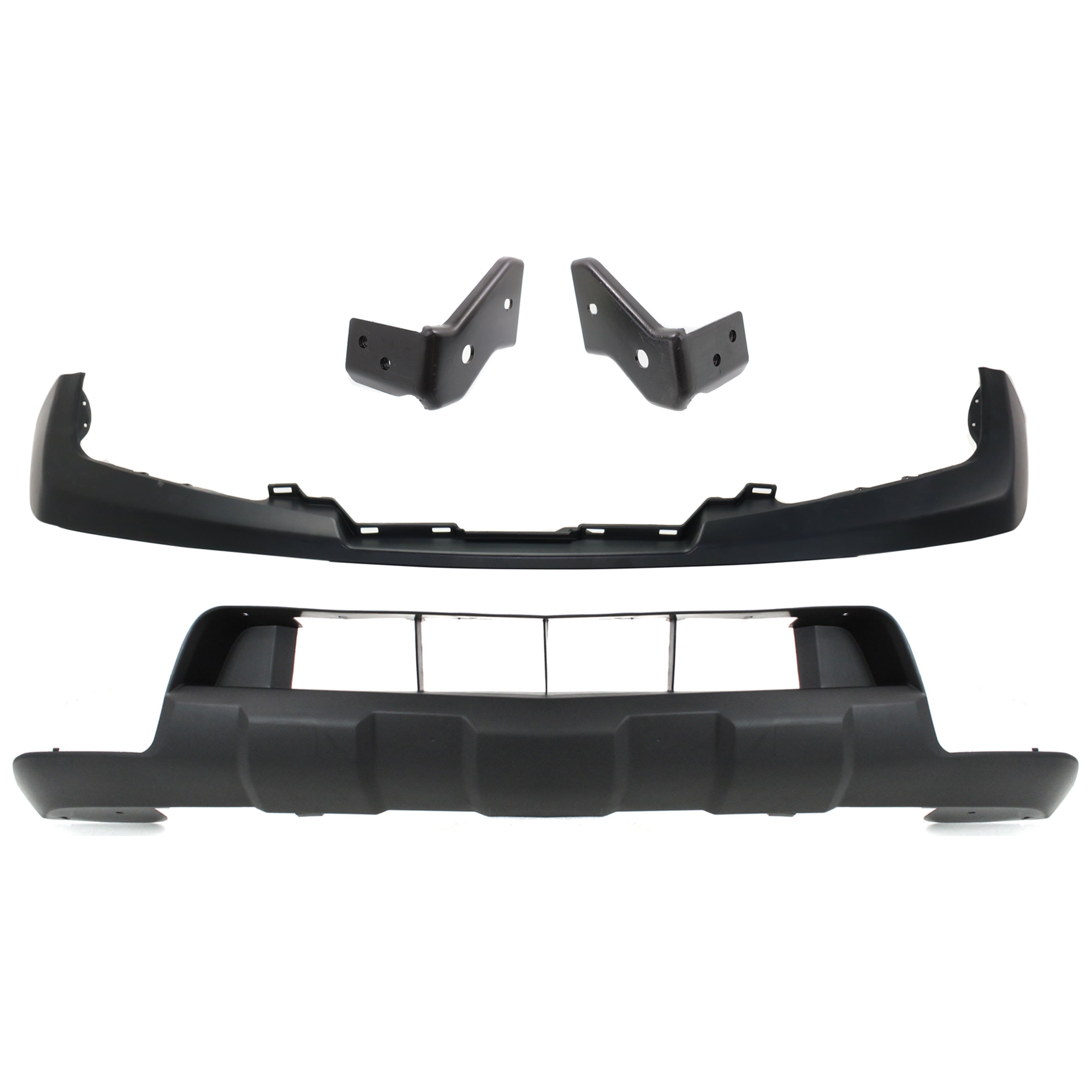 AM FRONTIER 09-19 FRONT BUMPER MOLDING 4 pc Kit w Bumper Bracket and Valance SKU KIT 072924 C2213 Partslink NI1014100 NI1042100 NI1043100 NI1015100 OEM 62025ZL00B 62215ZL00B 62214ZL0