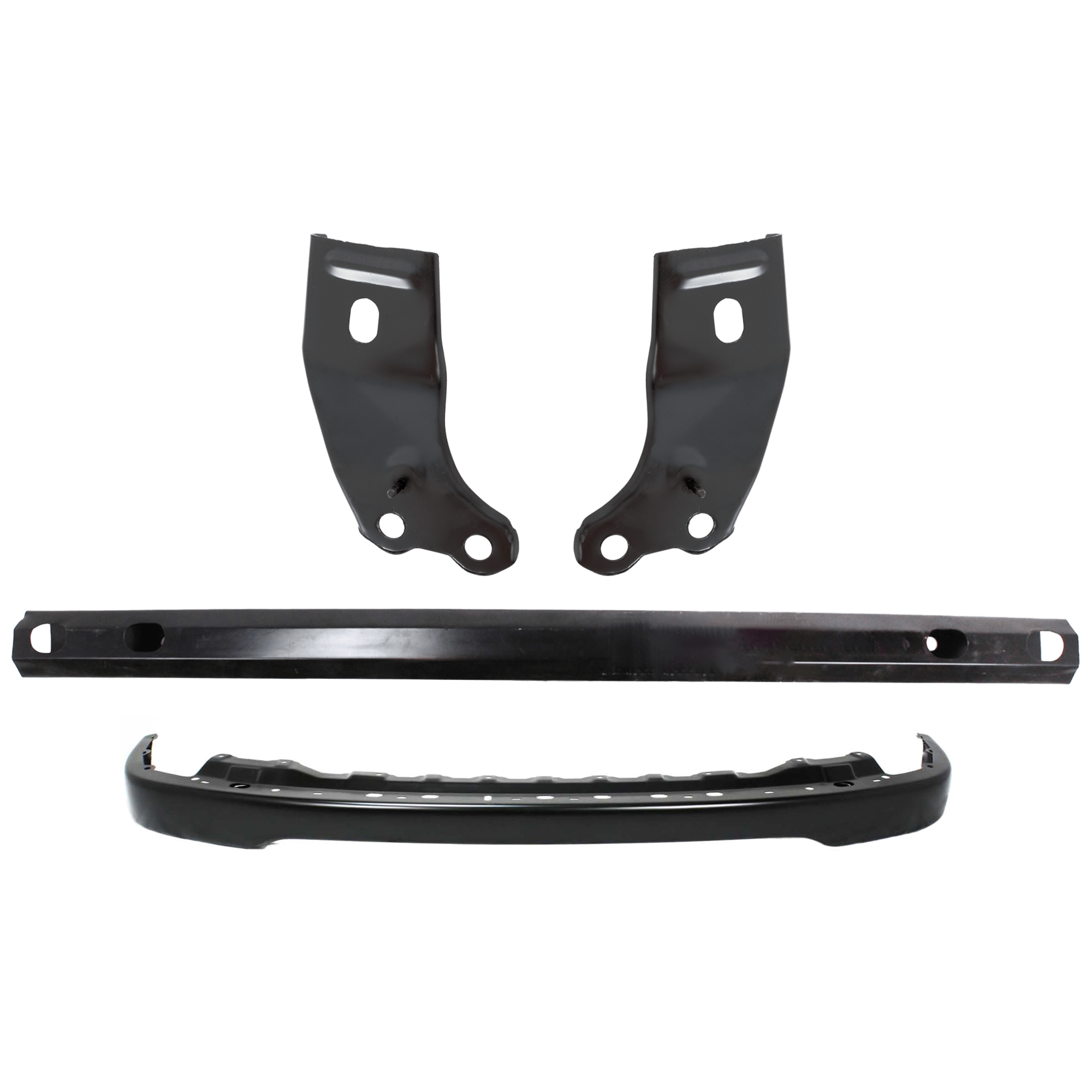 AM TACOMA 01-04 FRONT BUMPER 4 pc kit w Bumper Reinforcement and Bumper Bracket SKU KIT 072924 C2274 Partslink TO1002176 TO1067134 TO1066134 TO1006184 OEM 52101AD900-52141AD020-52142AD0