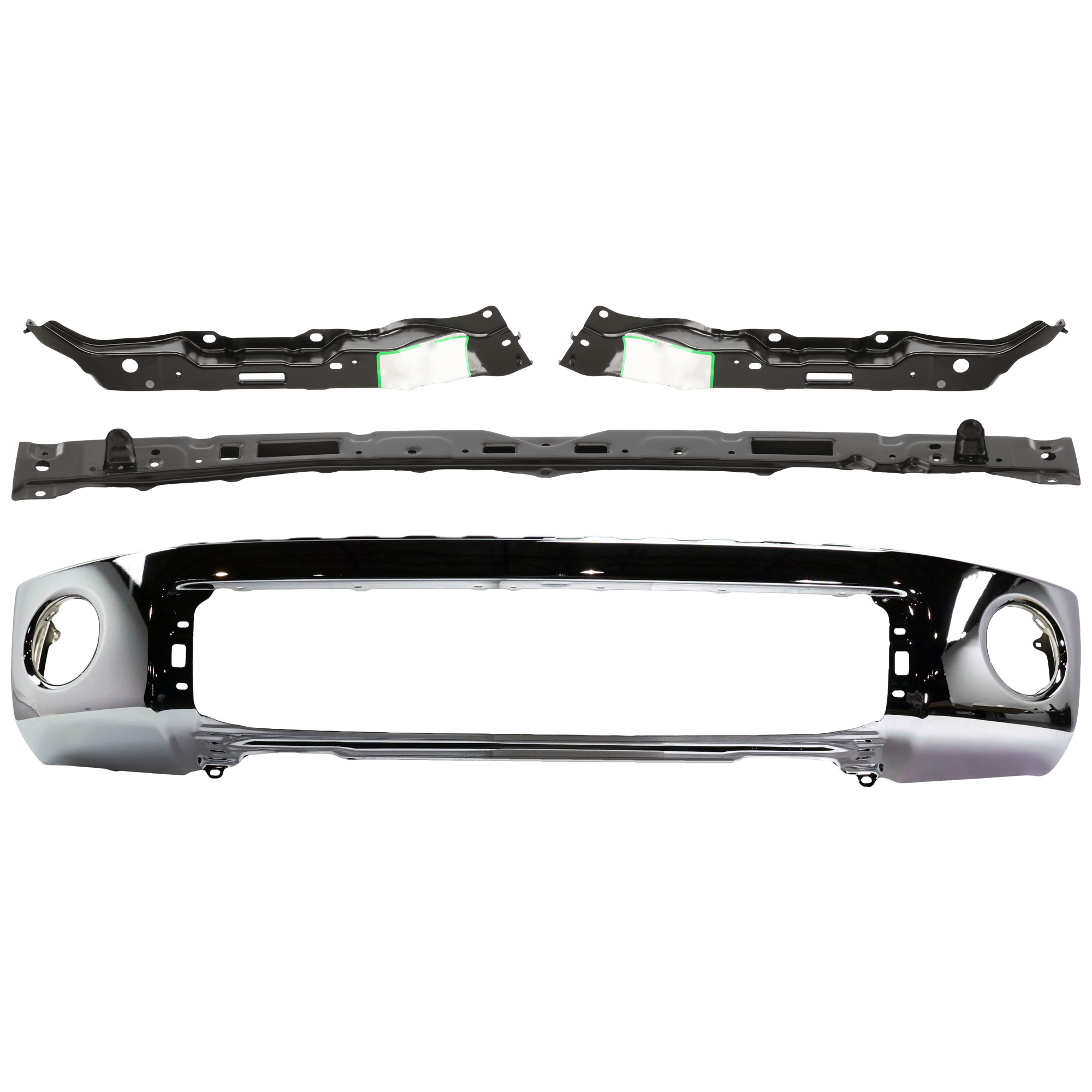 AM TUNDRA 07-13 FRONT BUMPER BRACKET RH AND LH 4 pc kit w Bumper Retainer SKU KIT 072924 C2287 Partslink TO1002182 TO1032108 TO1033108 TO1010102 OEM 521110C021-525380C020-525370C0