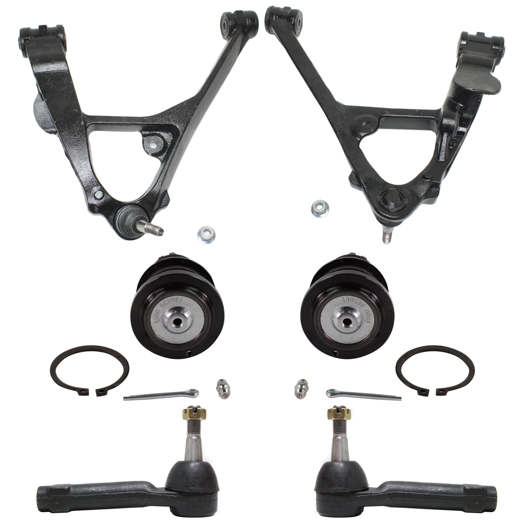 AM SILVERADO SIERRA 1500-99-06 FRONT CONTROL ARM RH AND LH w ball joint s 6 pc Kit with Ball Joint and Tie Rod End SKU KIT 072924 C2340 OEM 12475479-12475480-104265-26015