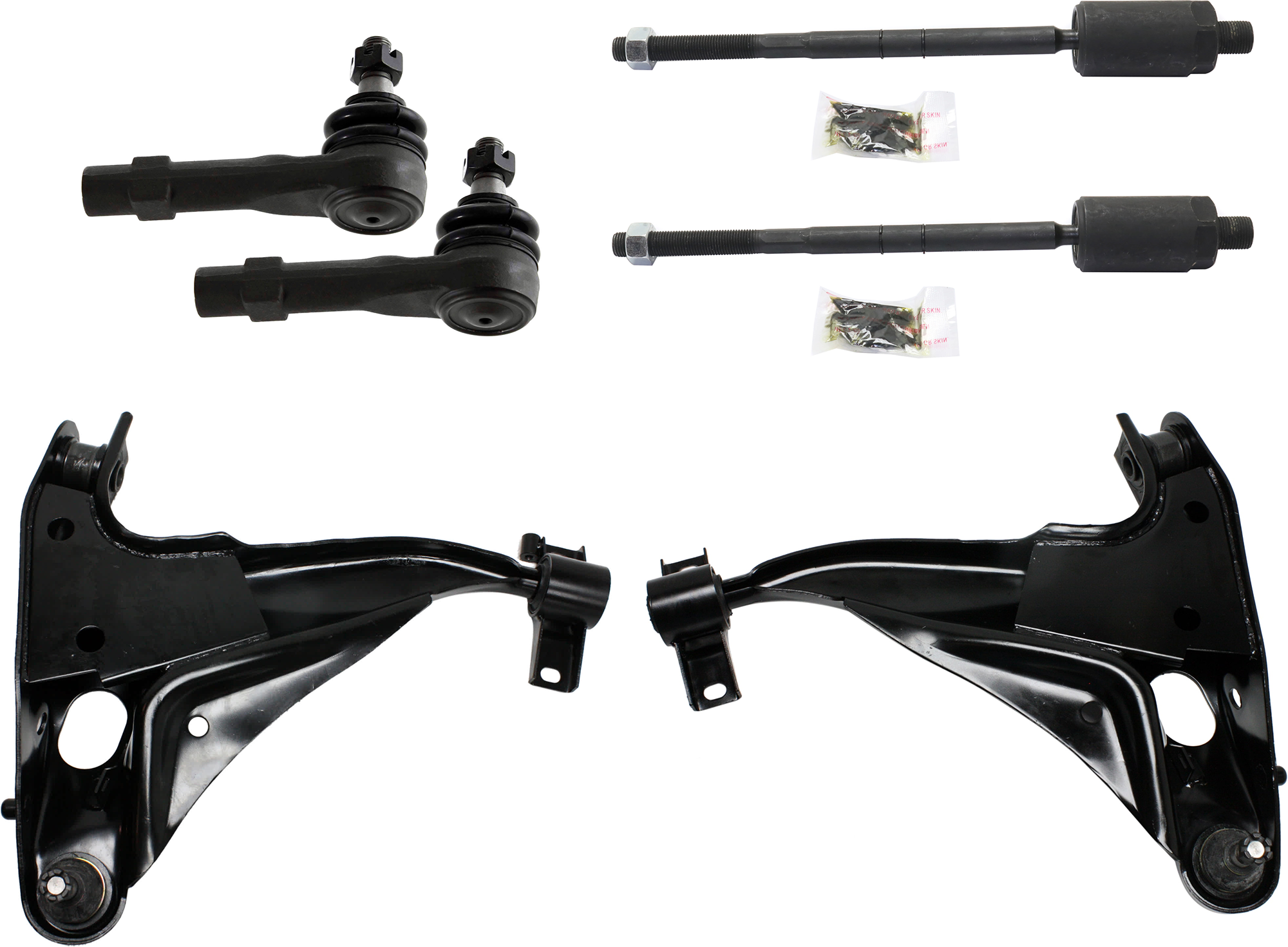 AM EXPLORER MOUNTAINEER 02-03 FRONT CONTROL ARM RH AND LH w ball joint s 6 pc Kit with Tie Rod End SKU KIT 072924 C2386 OEM 2L2Z3078AA MCS0E14-2L2Z3079AA