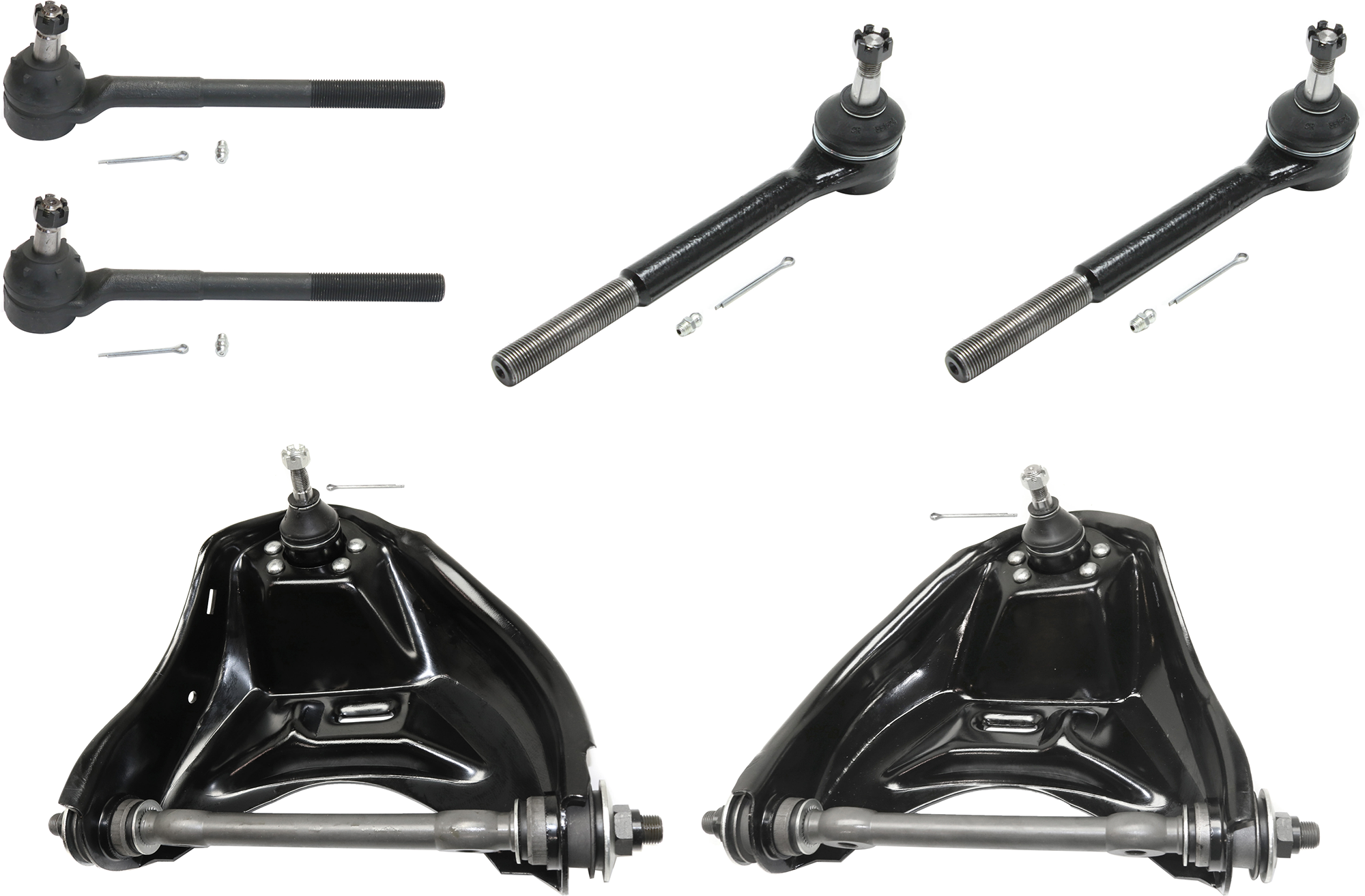 AM S15-82-90 BLAZER 95-95 FRONT CONTROL ARM RH AND LH w ball joint s 6 pc Kit with Tie Rod End SKU KIT 072924 C2408